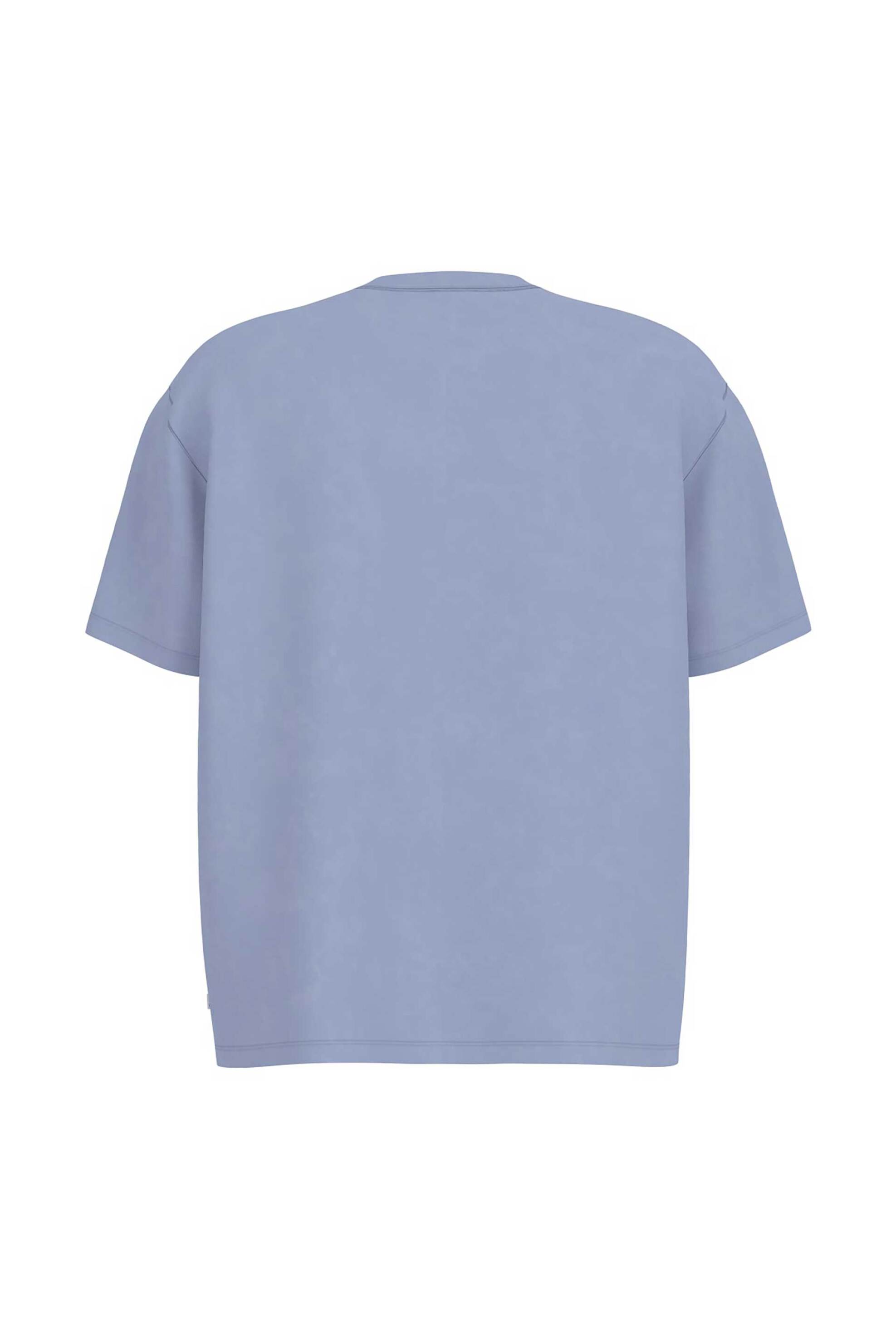 Guess Ανδρικό T-Shirt με Print Oversized Fit - M6Gib8K8Fq4 Μπλε Ανοιχτό