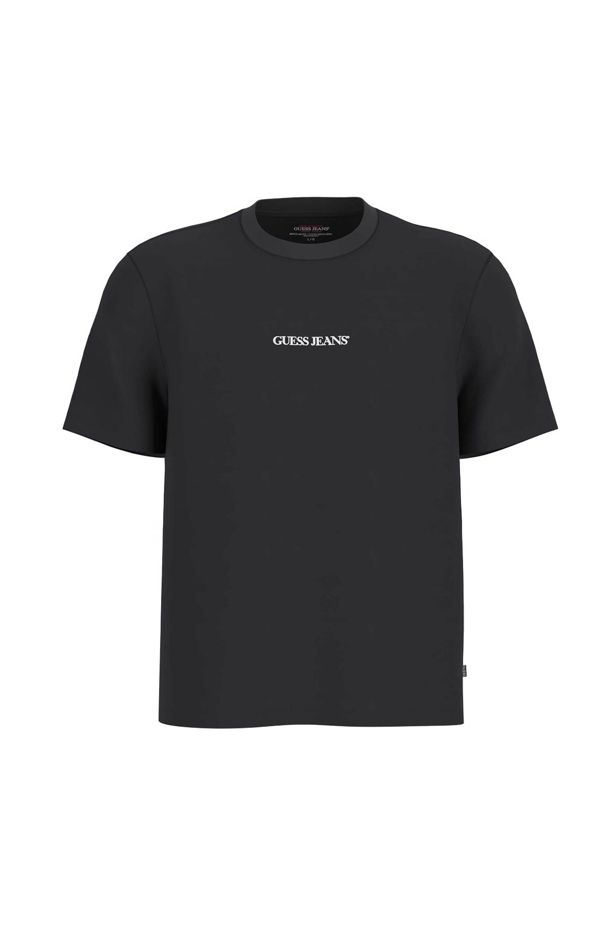 Guess ανδρικό T-shirt με logo print Slim Fit - M6GIZ3KE942 Μαύρο