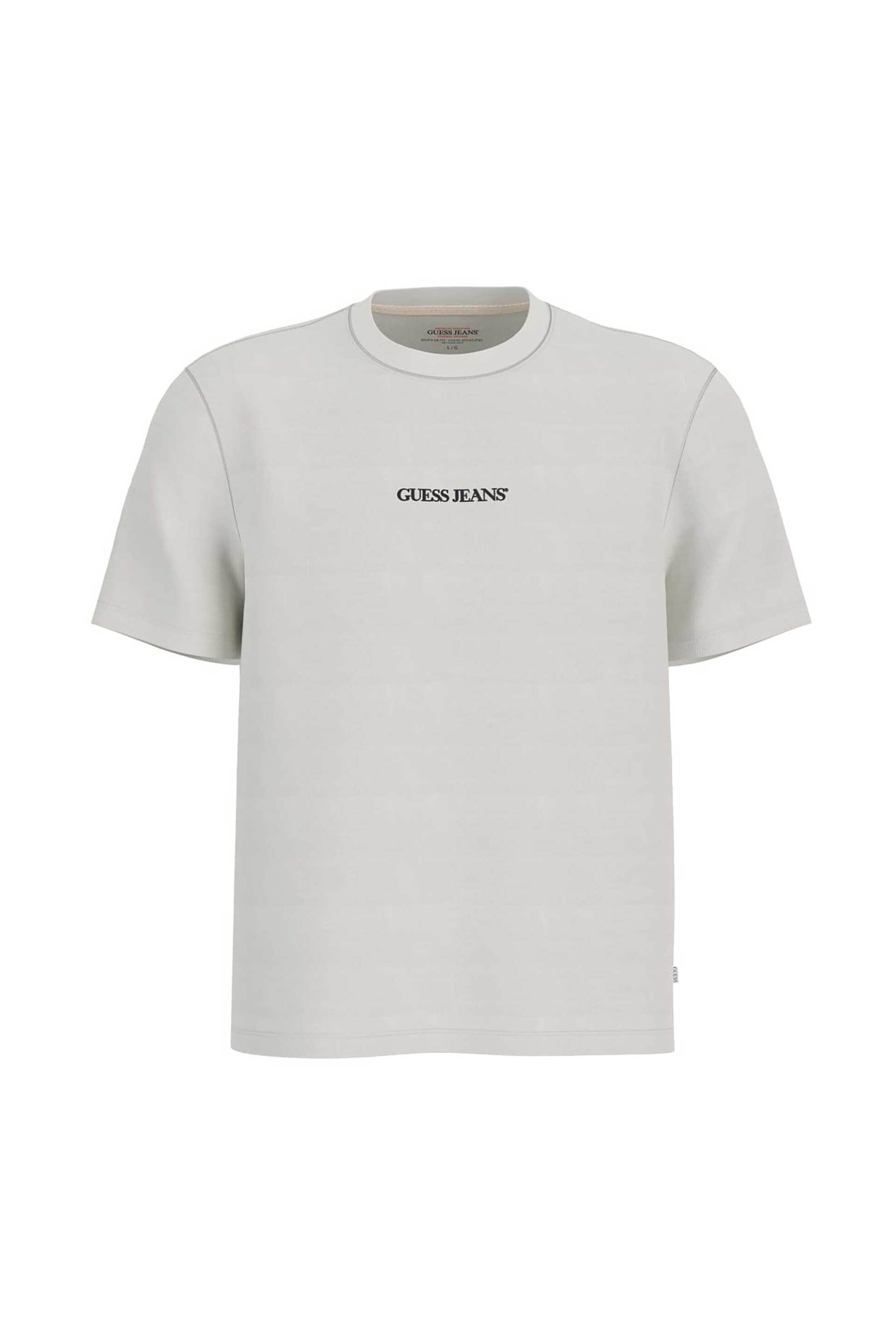 Guess ανδρικό T-shirt με logo print Slim Fit - M6GIZ3KE942 Λευκό