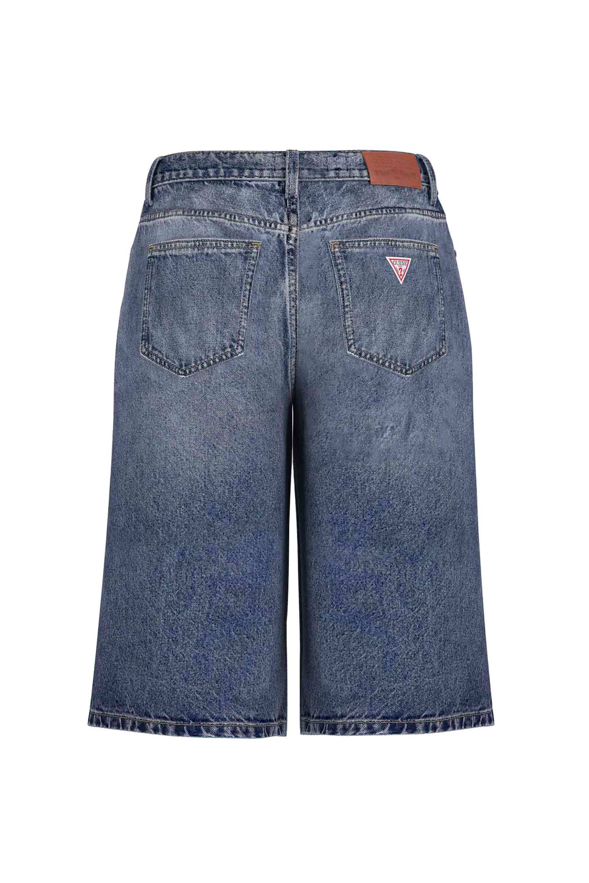 GUESS Guess γυναικεία denim βερμούδα πεντάτσεπη Baggy Fit - W6GD1DD6363 Denim Blue - 2