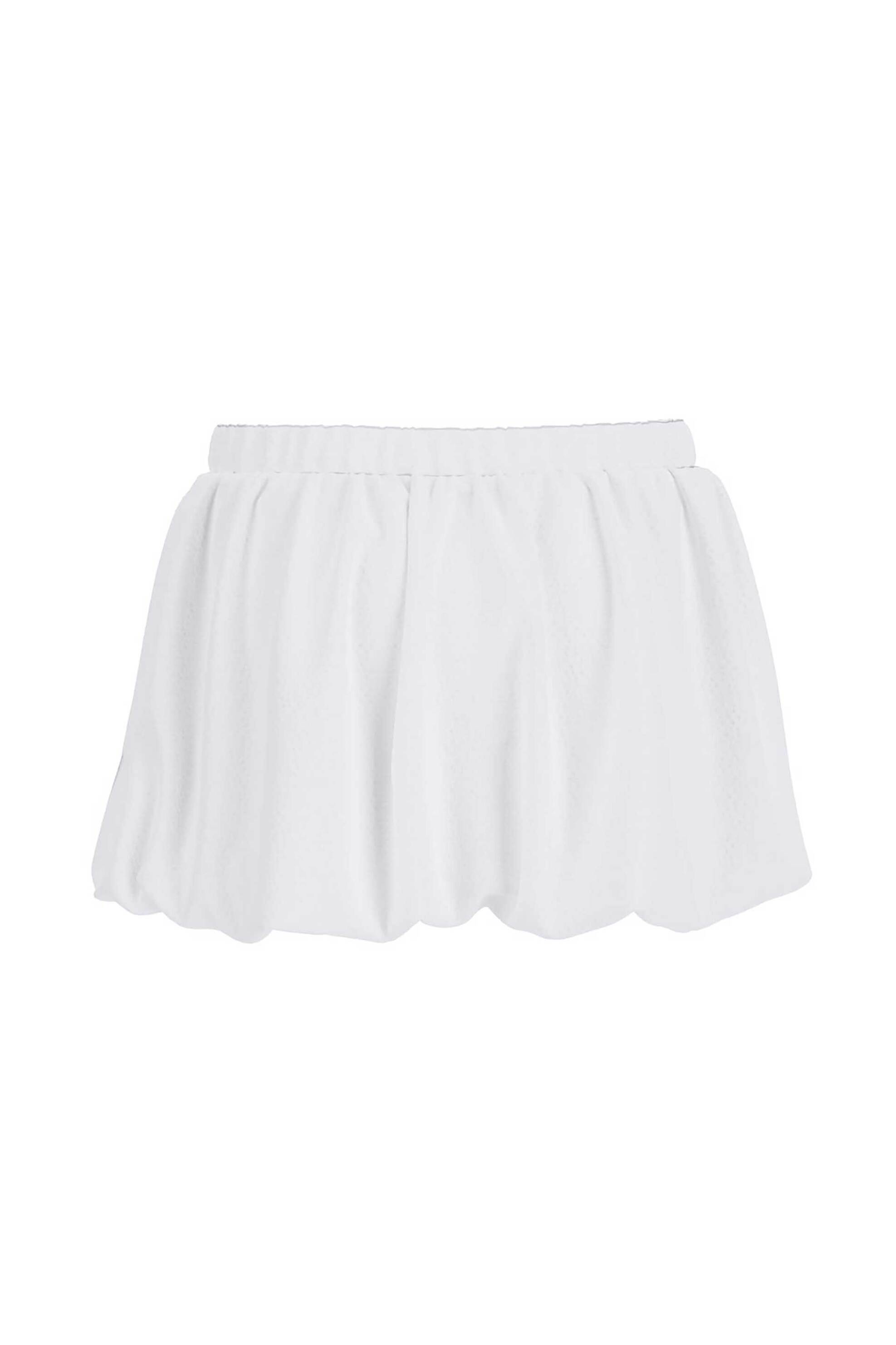 Guess γυναικεία mini φούστα bubble με ελαστική μέση και ψιλό καρό σχέδιο Relaxed Fit - W6GD63WFC01 Ασπρόμαυρο