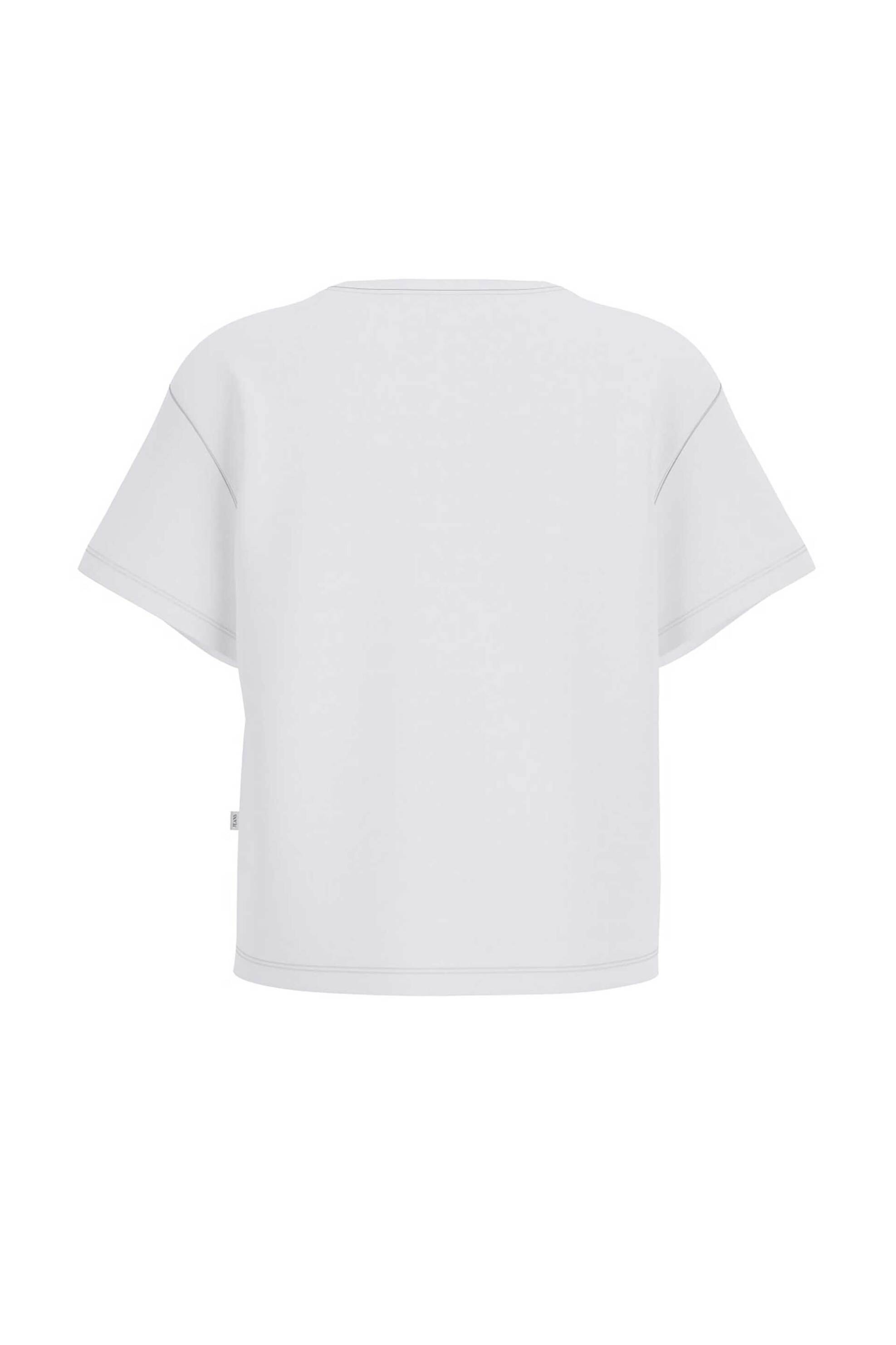Guess γυναικείο T-shirt με logo print Boxy Fit - W6GI04K8HM0 Λευκό