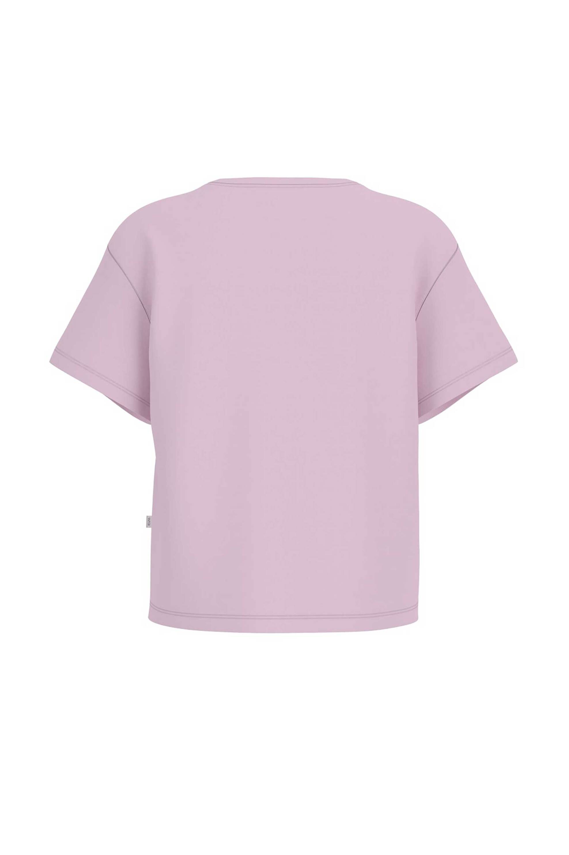 Guess γυναικείο T-shirt με logo print Boxy Fit - W6GI04K8HM0 Λιλά