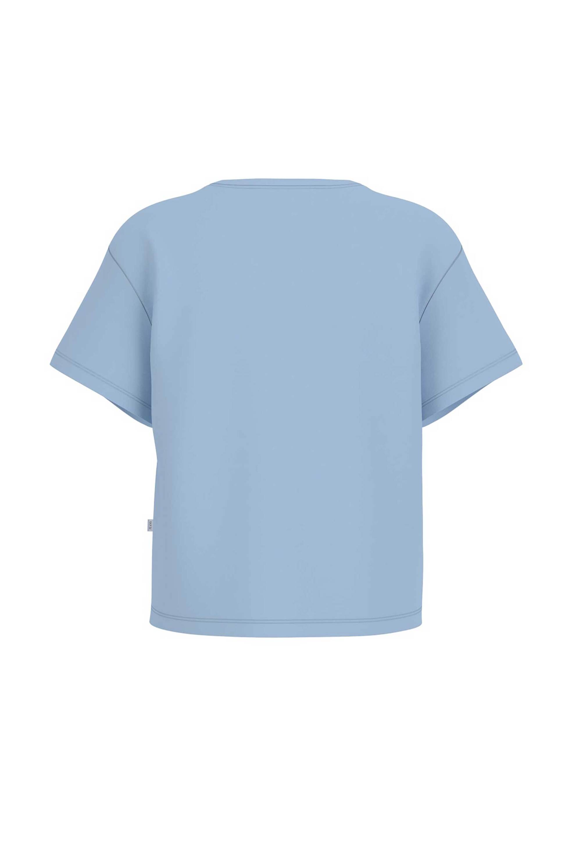 Guess γυναικείο T-shirt με logo print Boxy Fit - W6GI04K8HM0 Μπλε Ανοιχτό