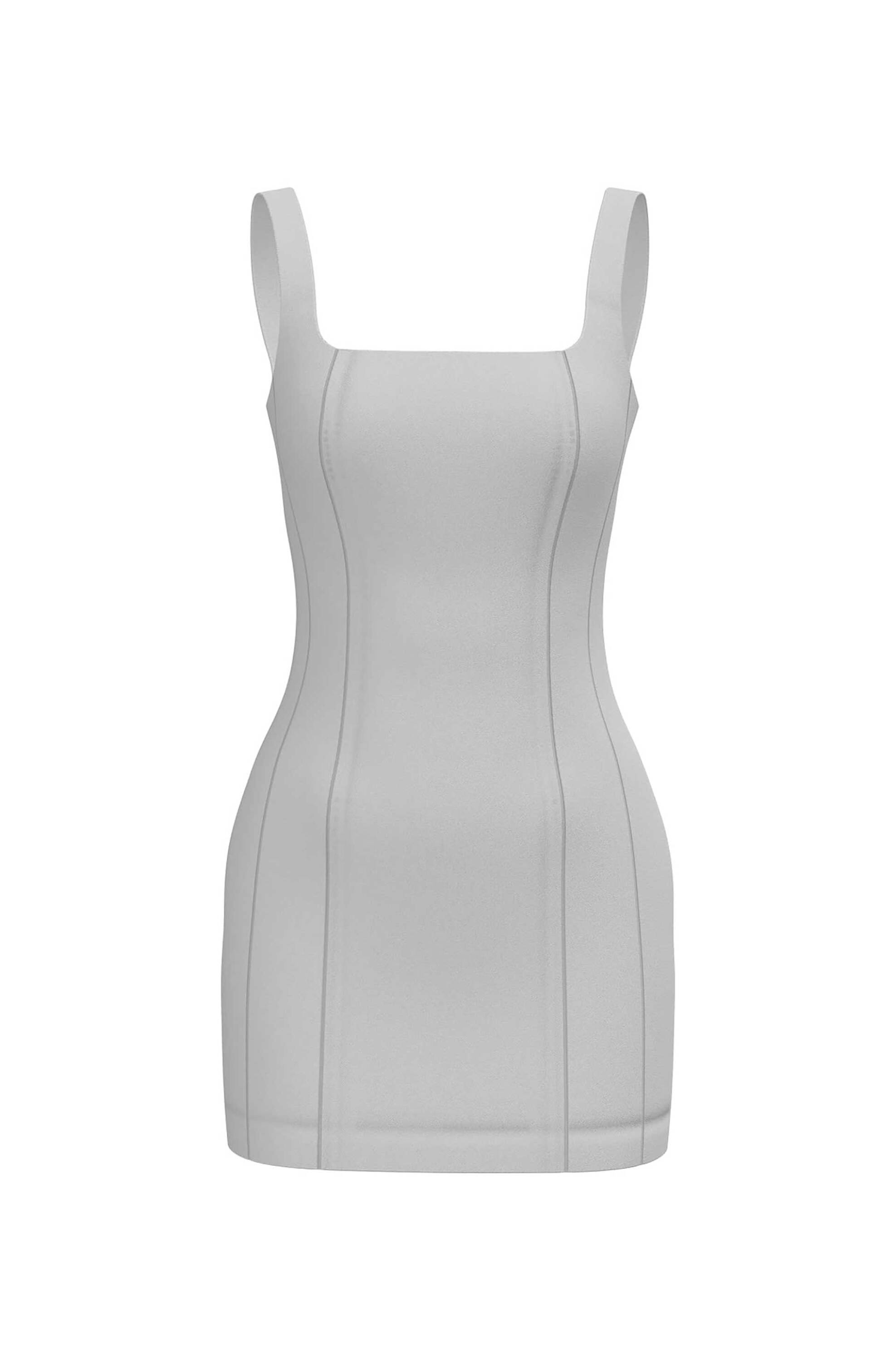 Guess γυναικείο mini φόρεμα αμάνικο με λογότυπο - W6GK00D7871 Λευκό