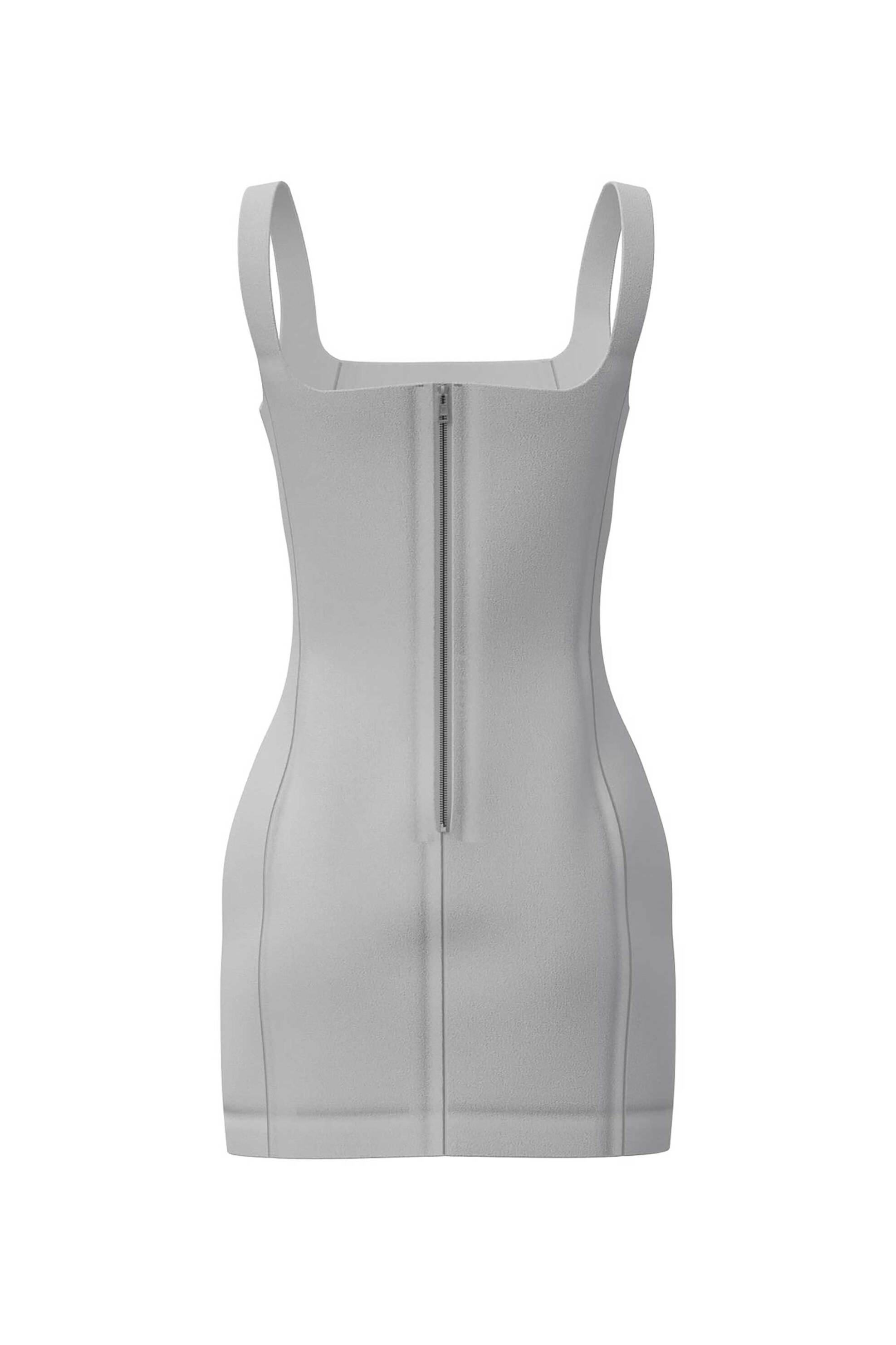 Guess γυναικείο mini φόρεμα αμάνικο με λογότυπο - W6GK00D7871 Λευκό