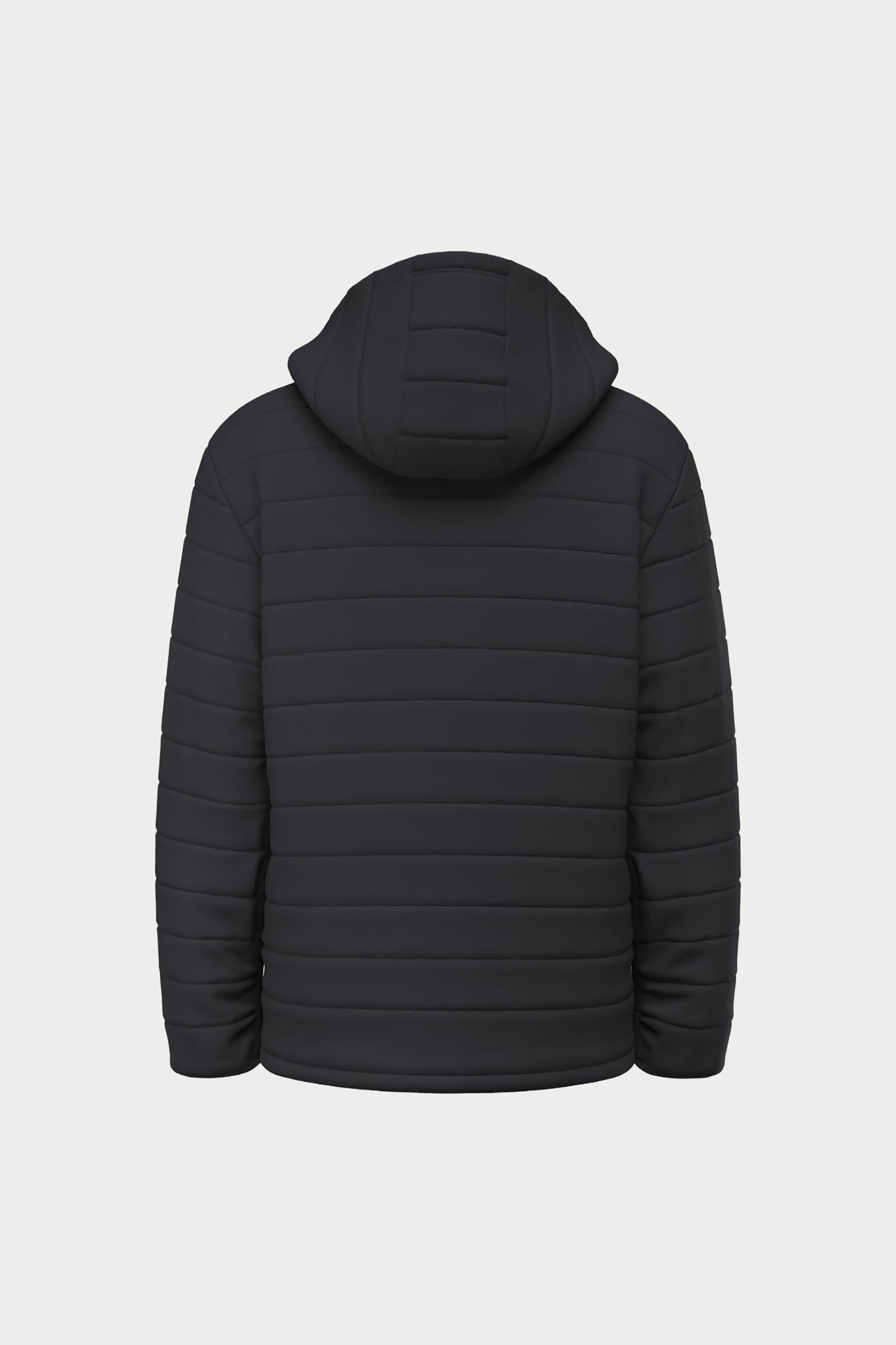 Guess Ανδρικό Puffer Μπουφάν με Καπιτονέ Σχέδιο Και Κουκούλα - M6Yl06W2646 Μαύρο