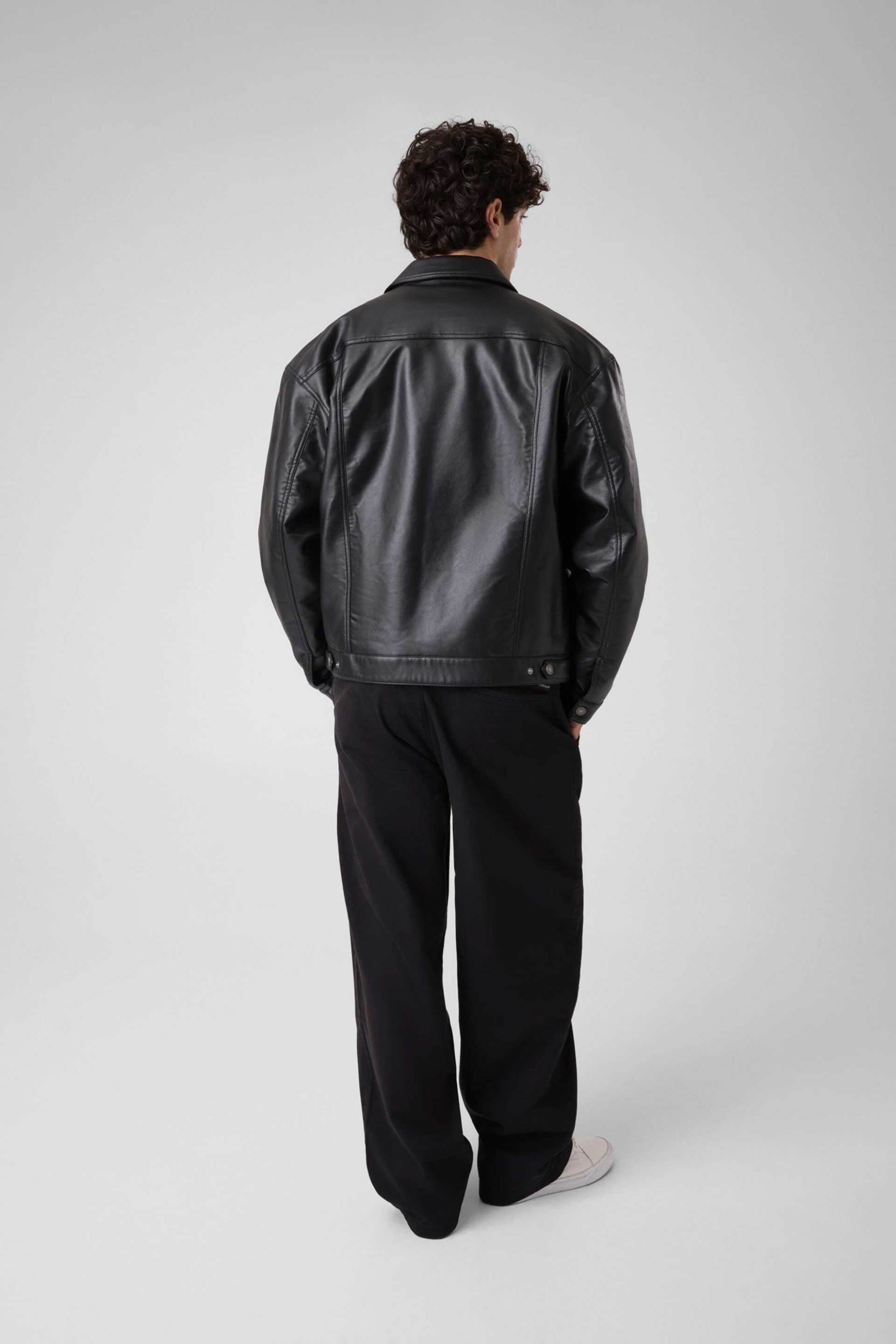 Guess Ανδρικό Jacket Faux Leather - M6Yl45W3368 Μαύρο