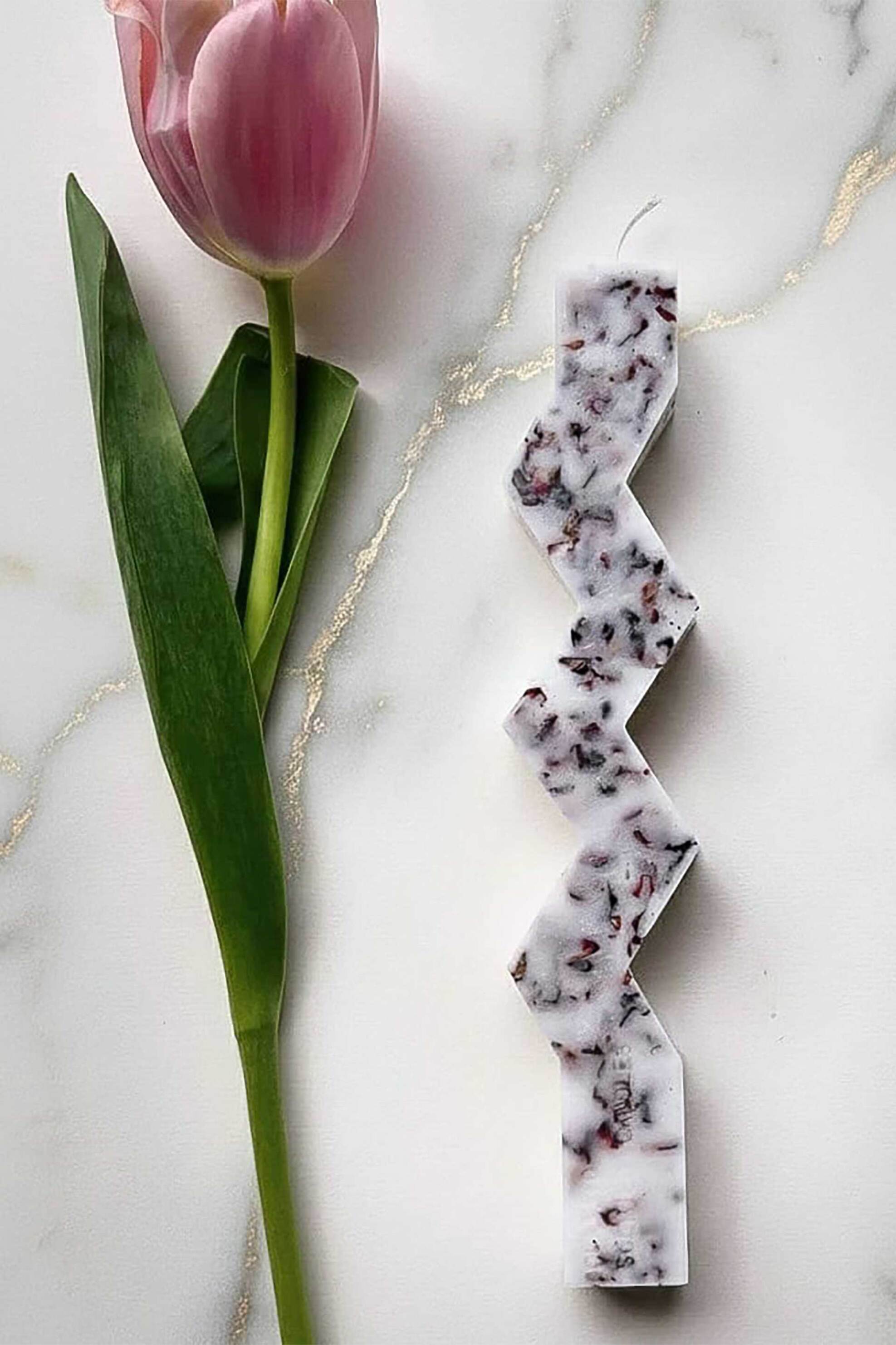 Luxury Candles πασχαλινή χειροποίητη αρωματική λαμπάδα "Dried Flowers" - 0600000000109