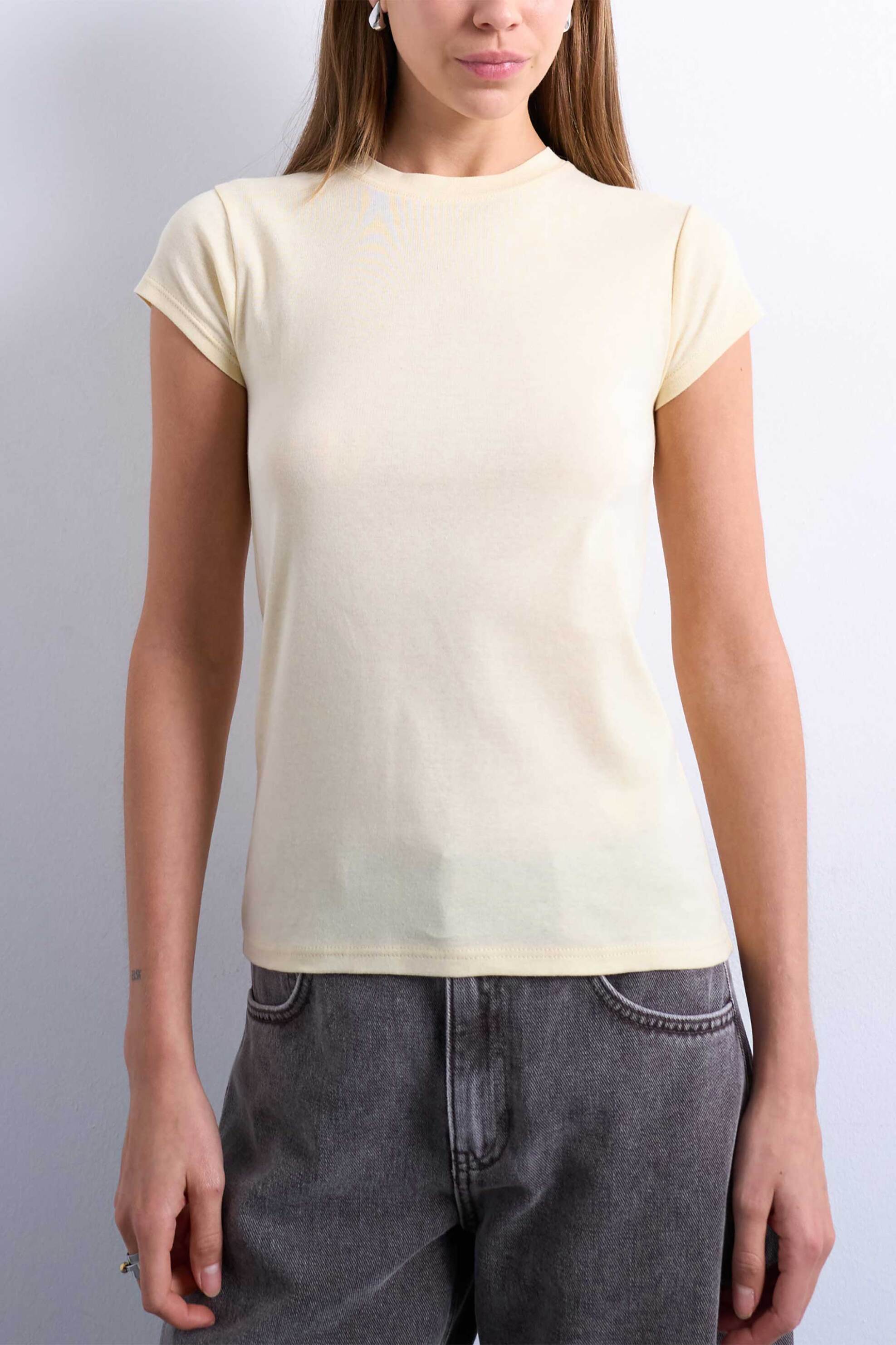 Topshop γυναικείο T-shirt μονόχρωμο 