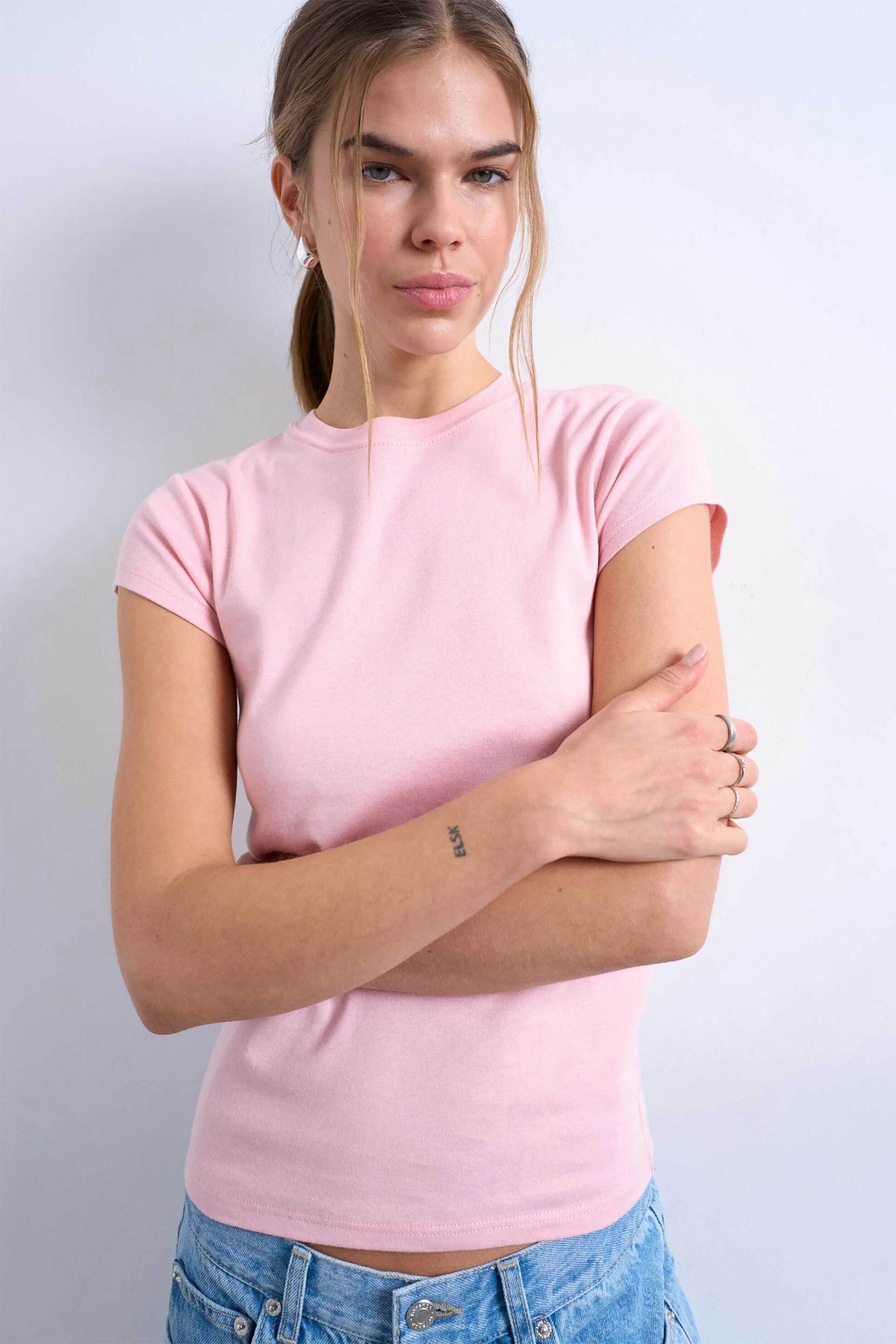 Topshop γυναικείο T-shirt μονόχρωμο 