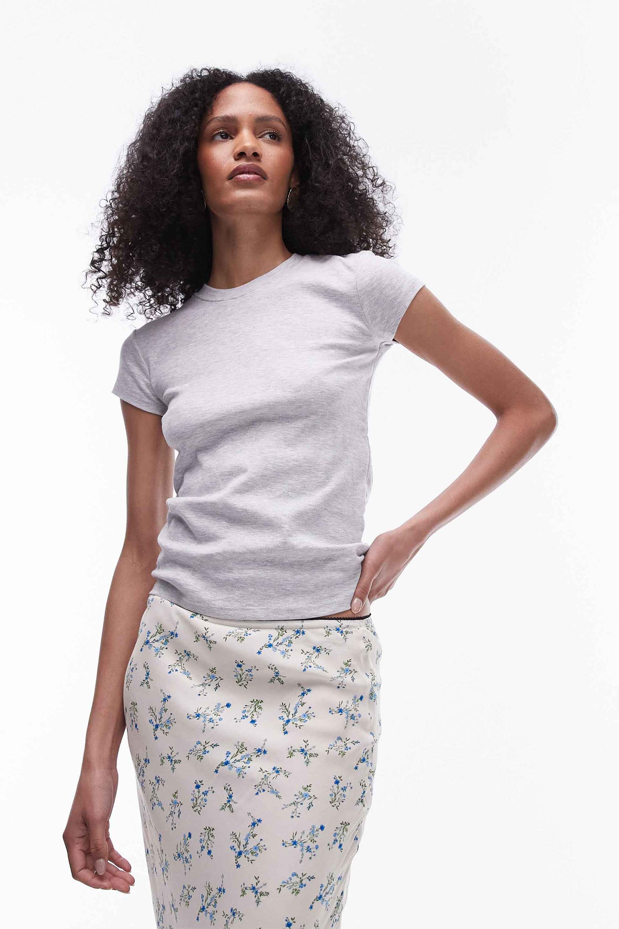 Topshop γυναικείο T-shirt μονόχρωμο "Tseveryday" - 31000138 Γκρι