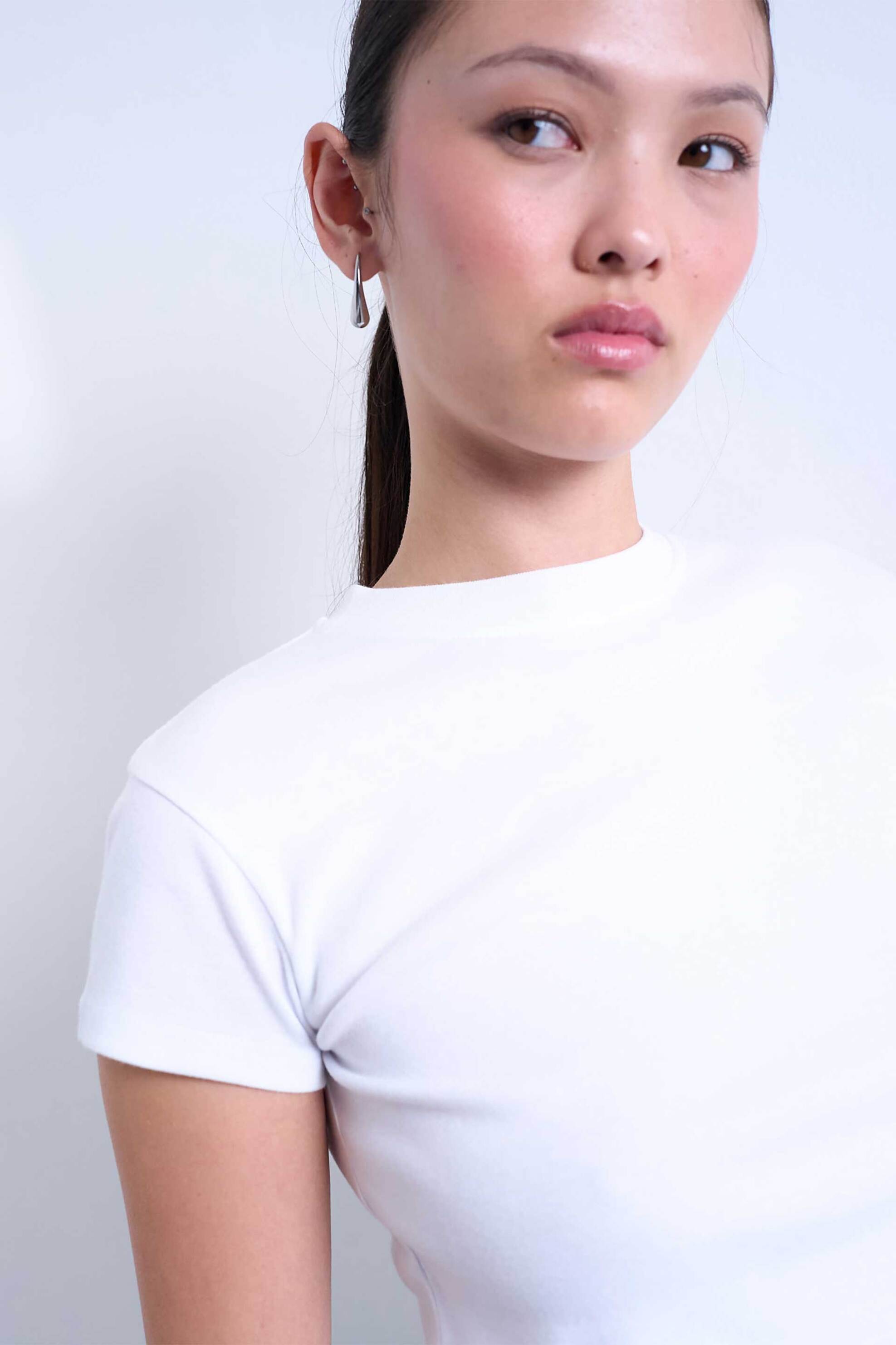 Topshop γυναικείο T-shirt μονόχρωμο 