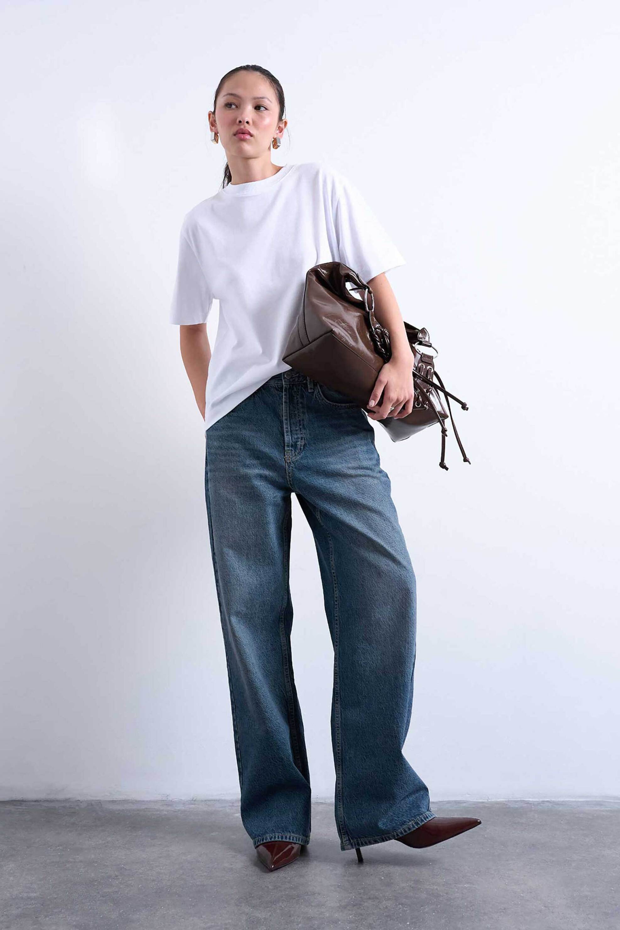 Topshop γυναικείο T-shirt μονόχρωμο 