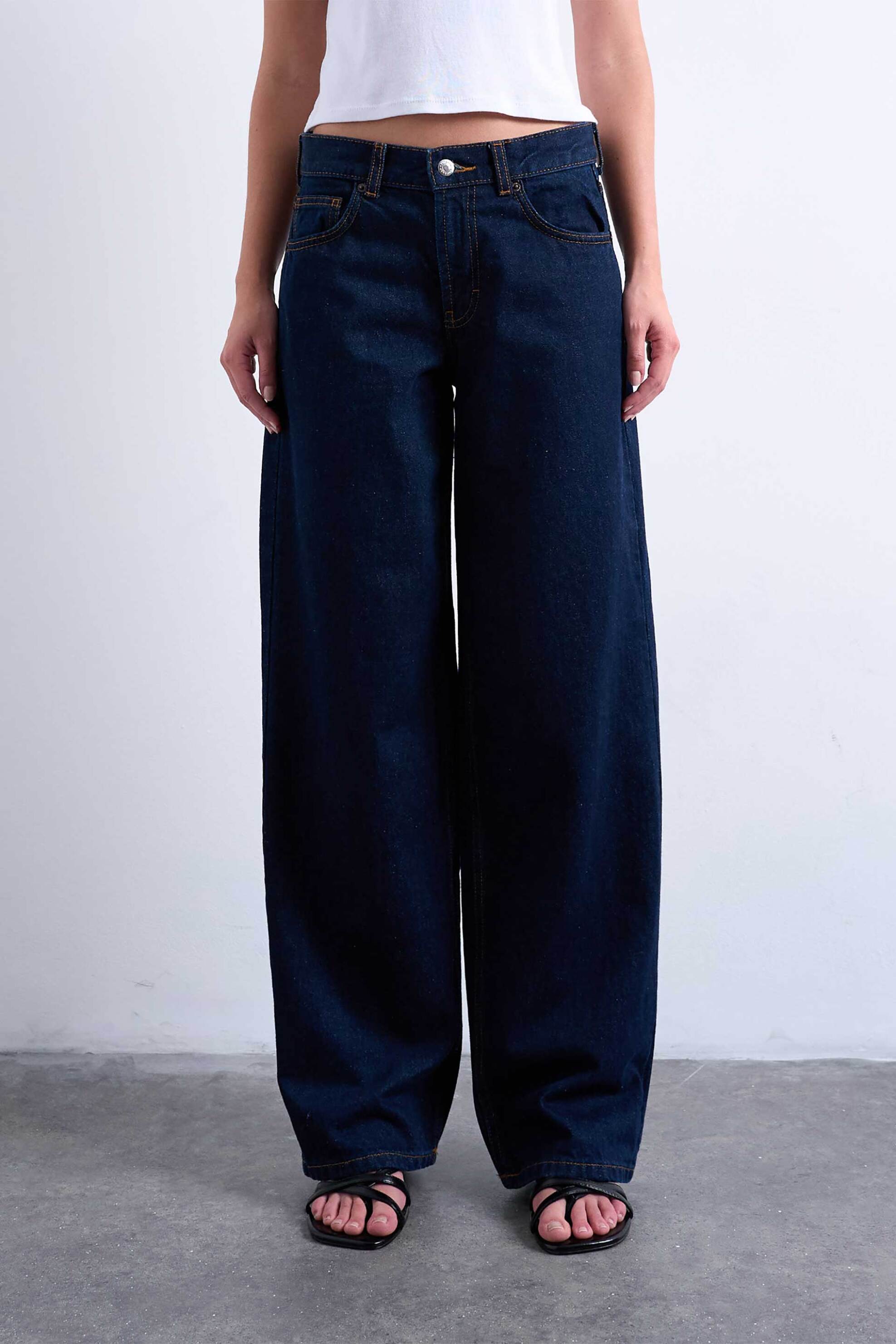 Topshop γυναικείο τζιν παντελόνι Wide Fit "Tscinch" - 31000238 Denim Blue Σκούρο