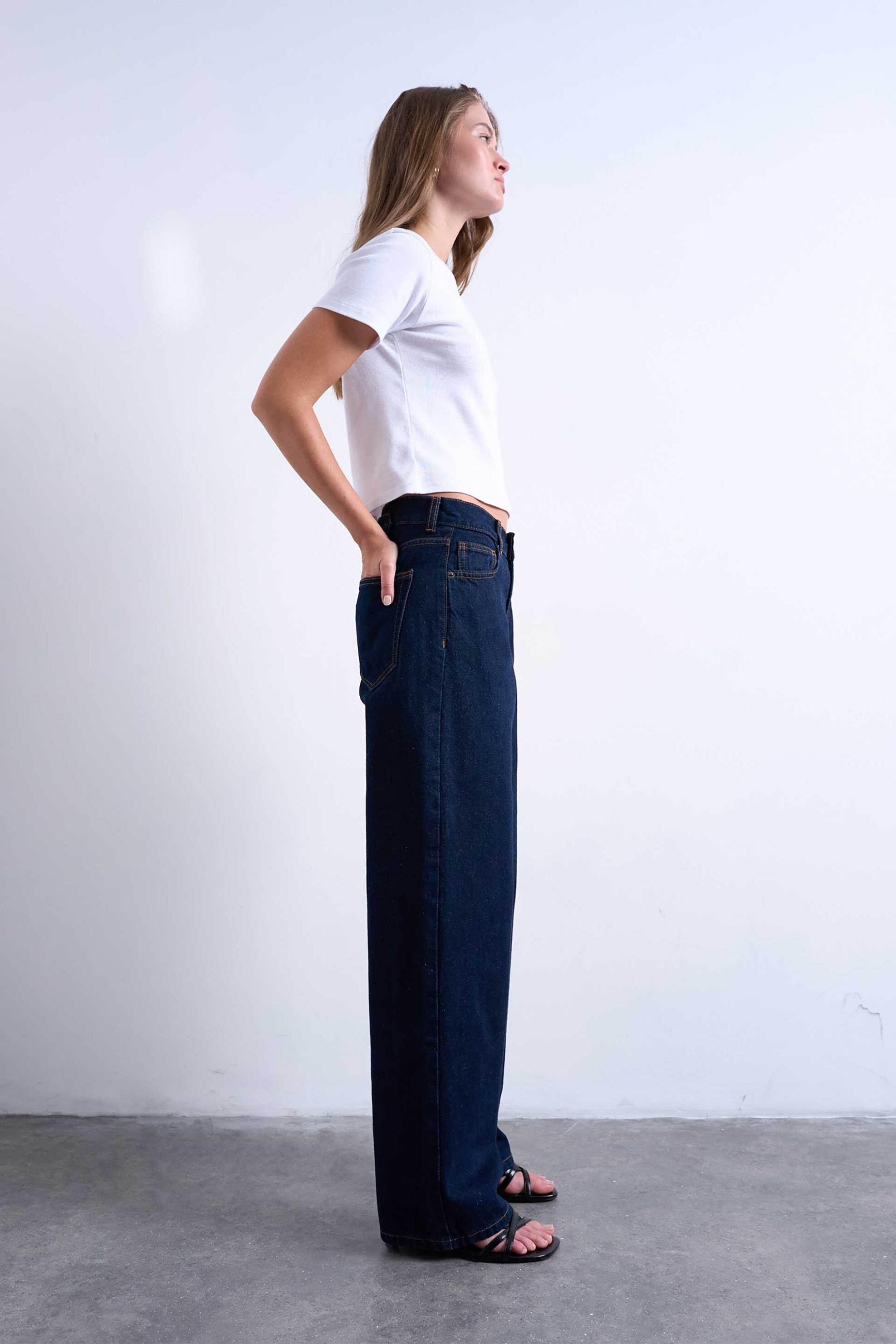 Topshop γυναικείο τζιν παντελόνι Wide Fit 