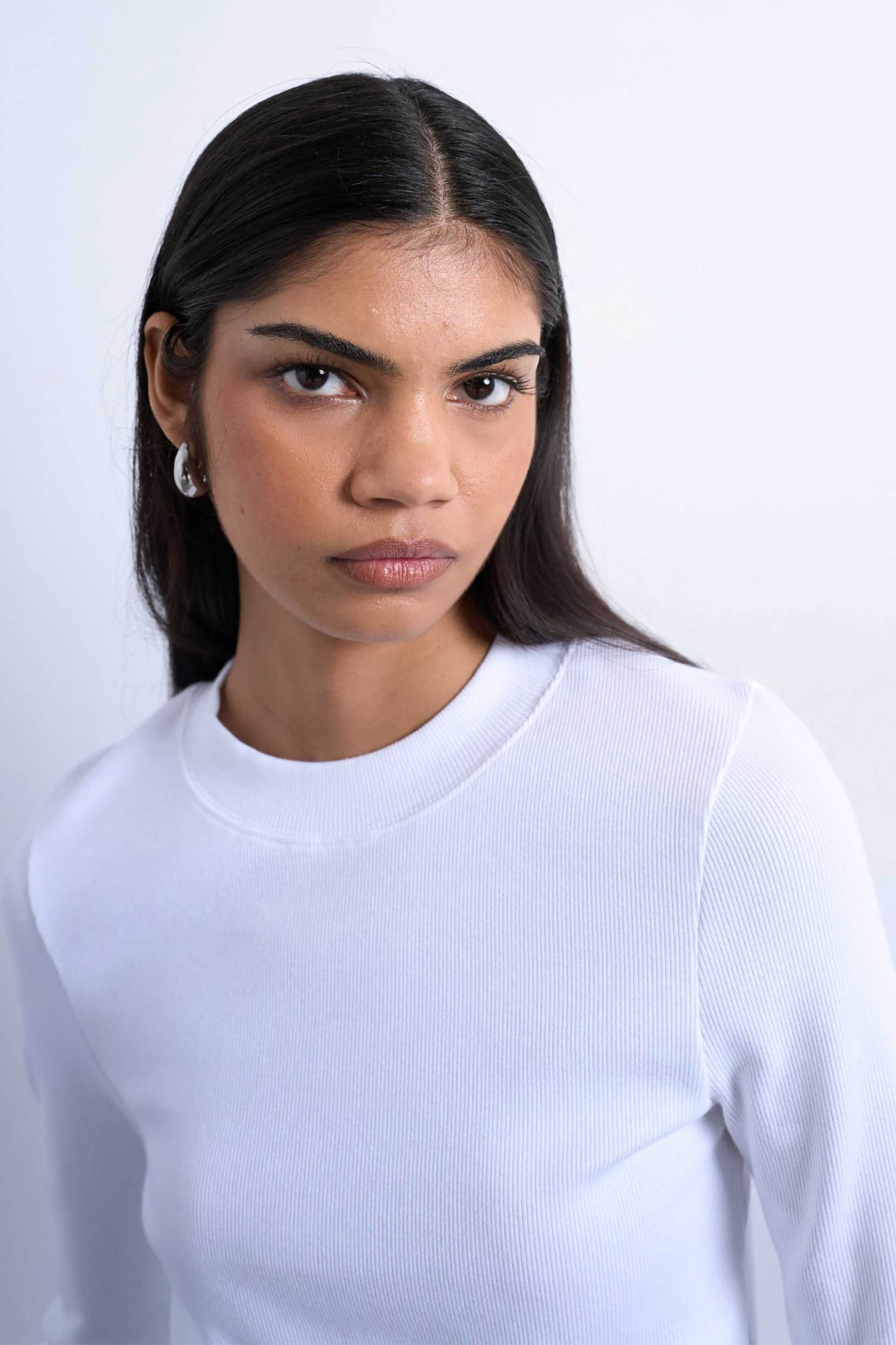 Topshop γυναικεία μπλούζα μονόχρωμη με μακρύ μανίκι 