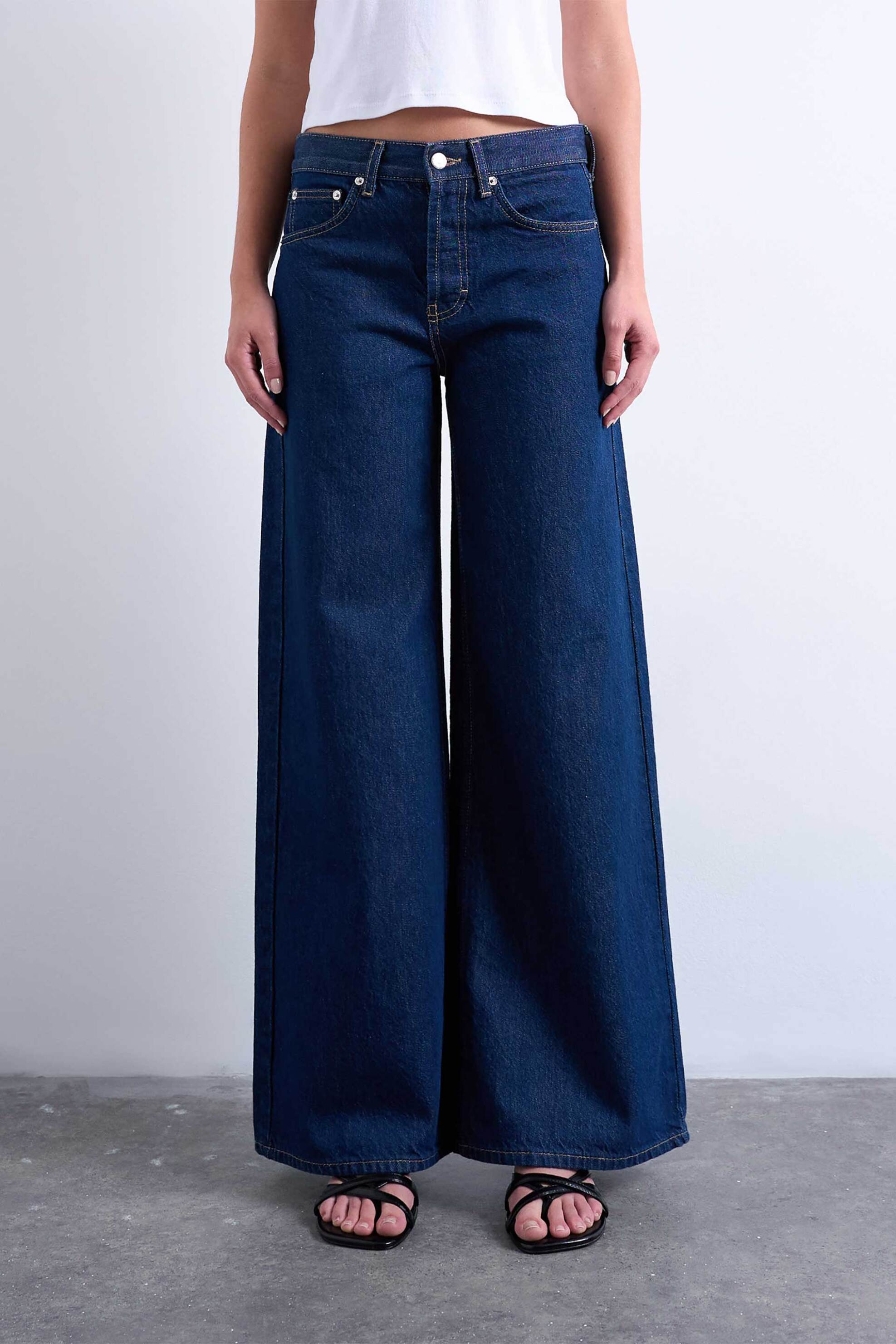 Topshop γυναικείο τζιν παντελόνι Wide Fit 