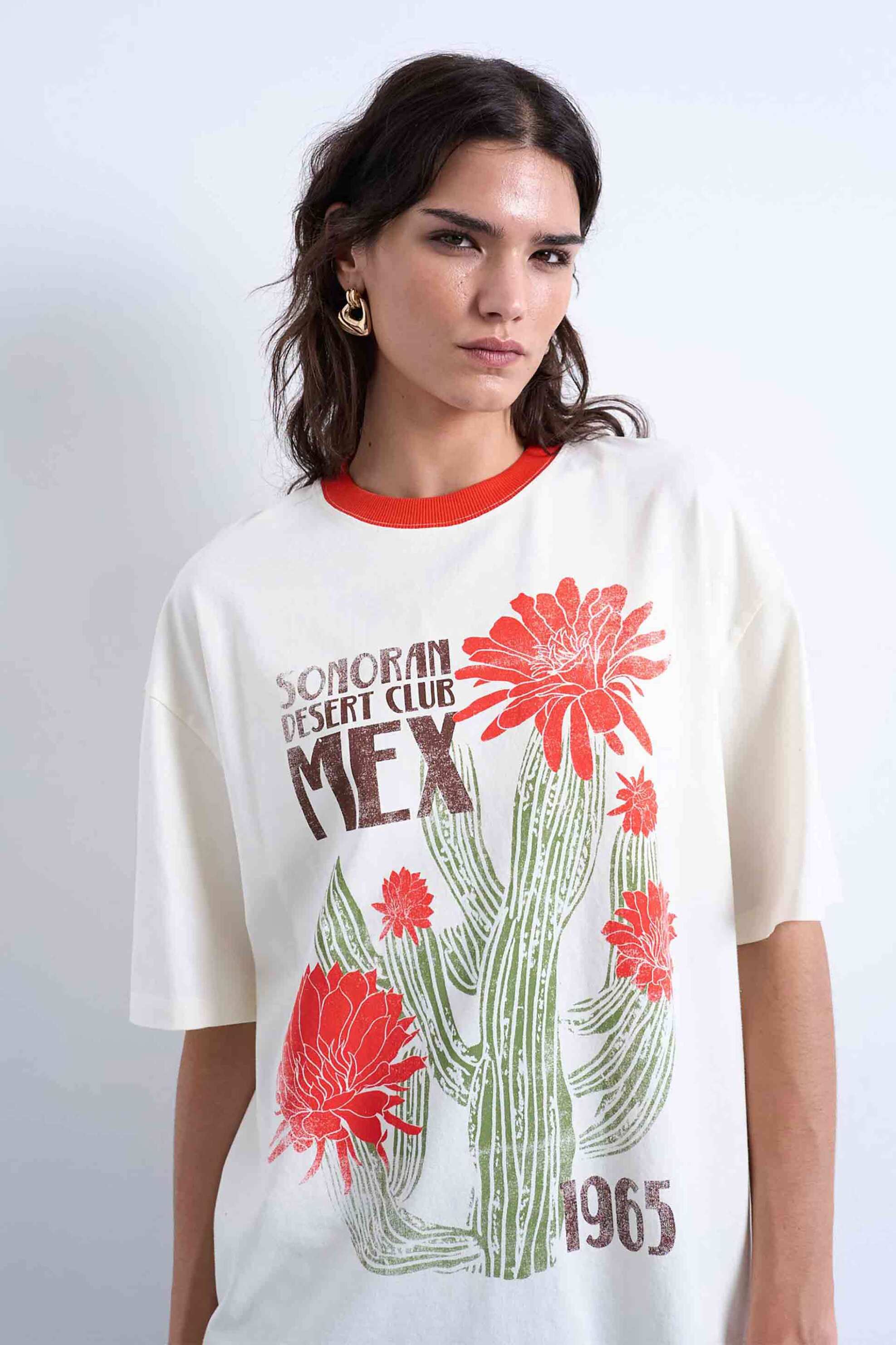Topshop γυναικείο T-shirt με print 