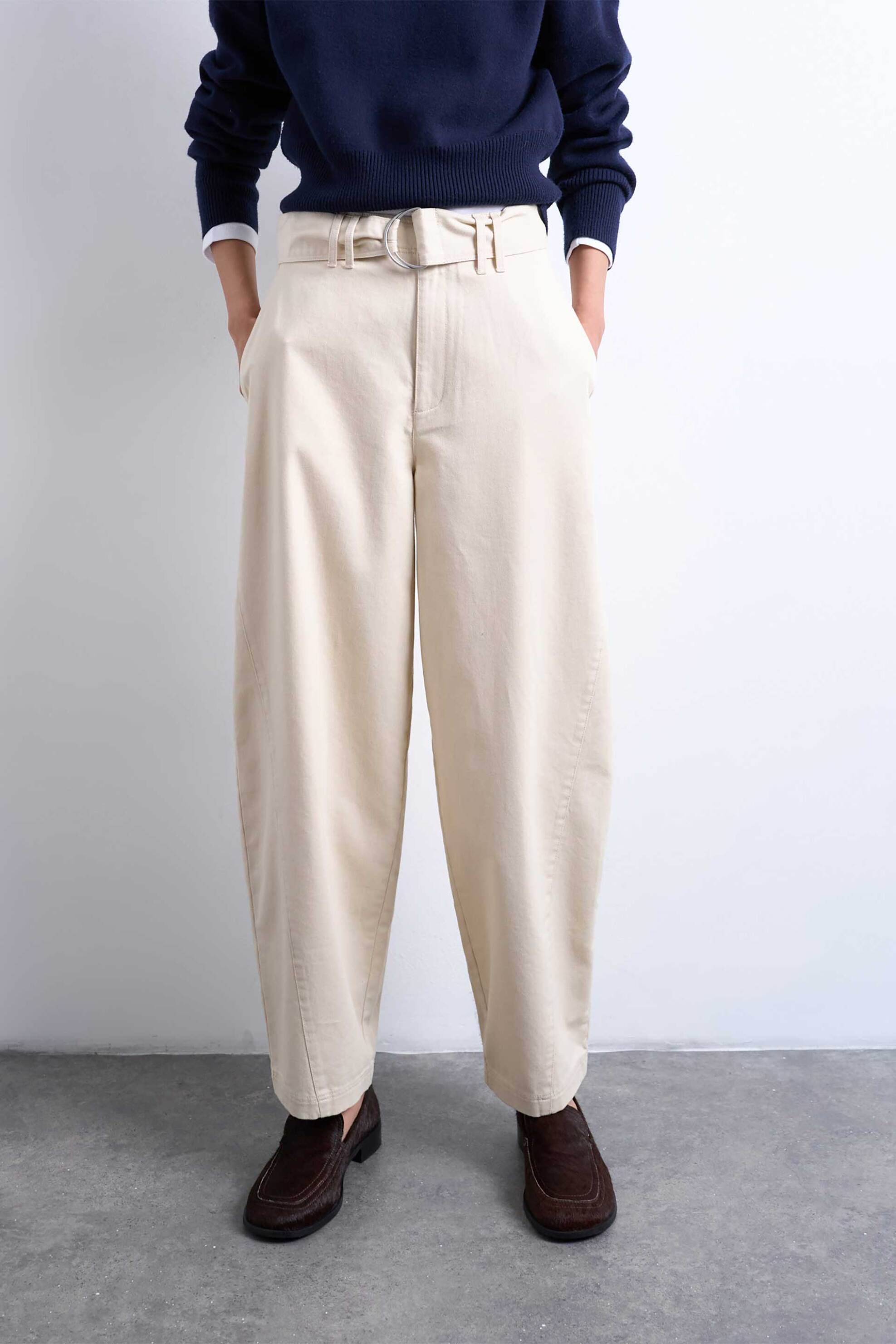 Topshop γυναικείο παντελόνι Regular Fit "Tsbelly" - 31000841 Εκρού φωτογραφία