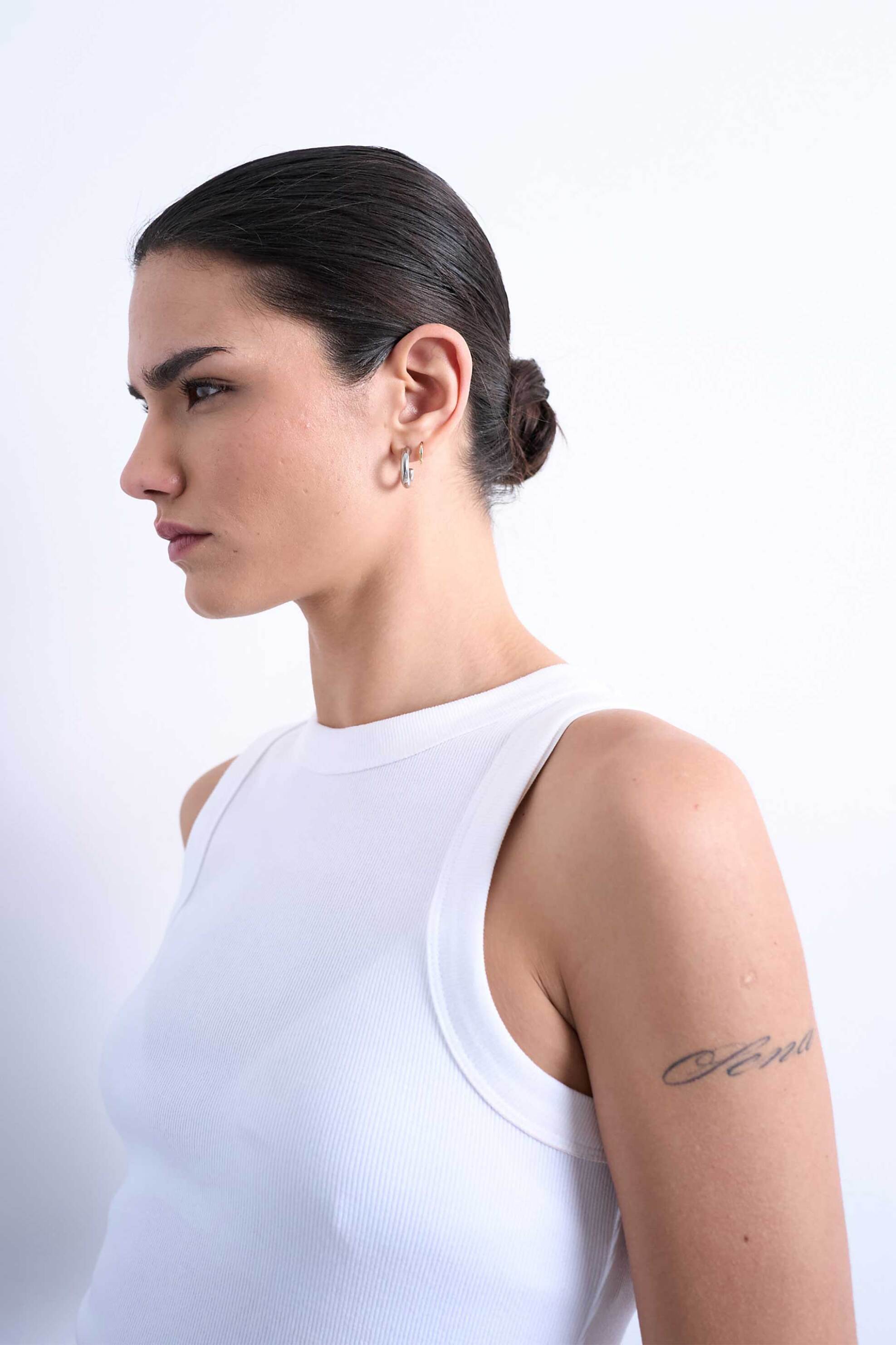 TOPSHOP Topshop γυναικείο τοπ μονόχρωμο αμάνικο "Μary" - 31000872 Λευκό - 2