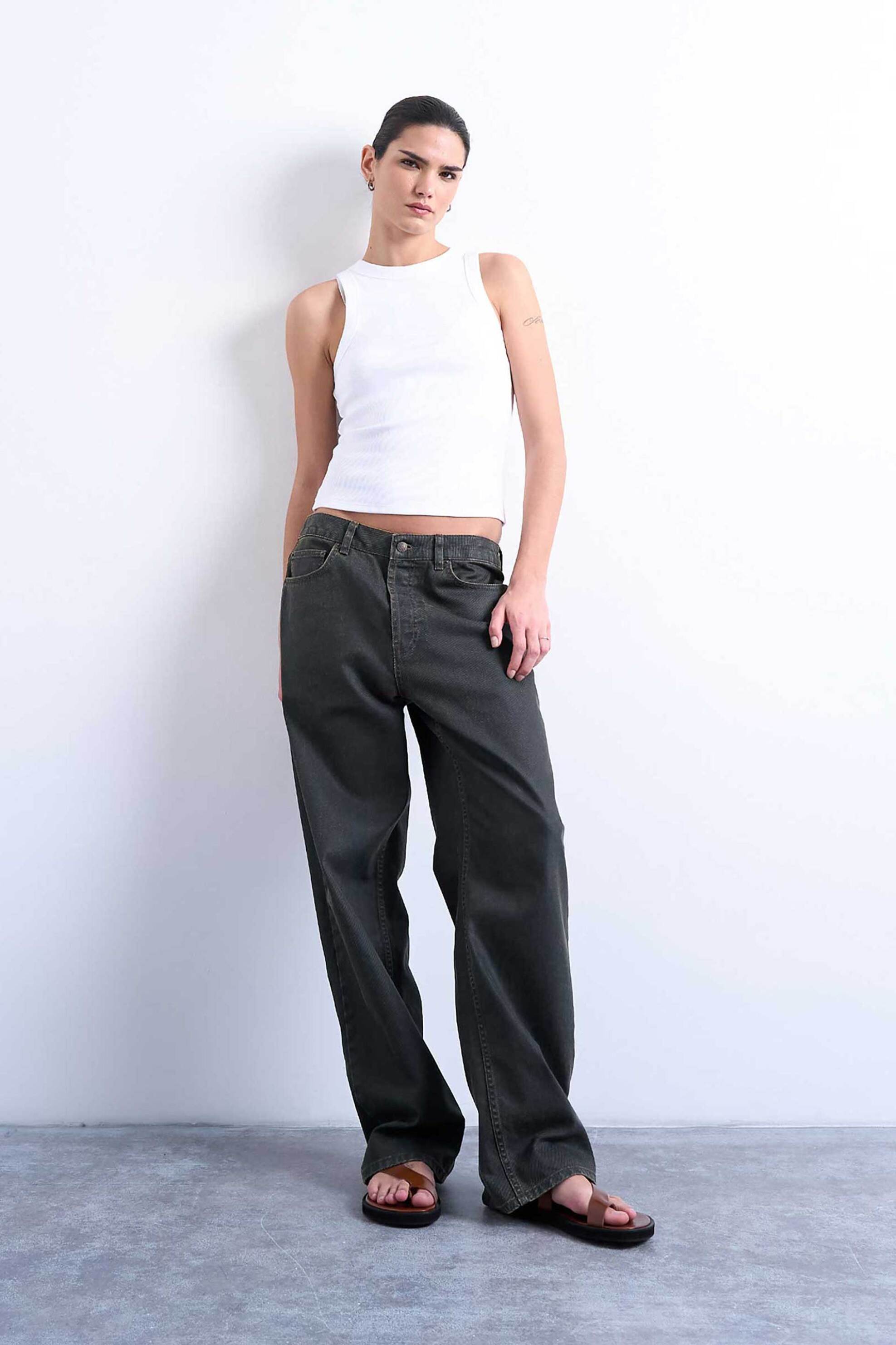 TOPSHOP Topshop γυναικείο τοπ μονόχρωμο αμάνικο "Μary" - 31000872 Λευκό - 3