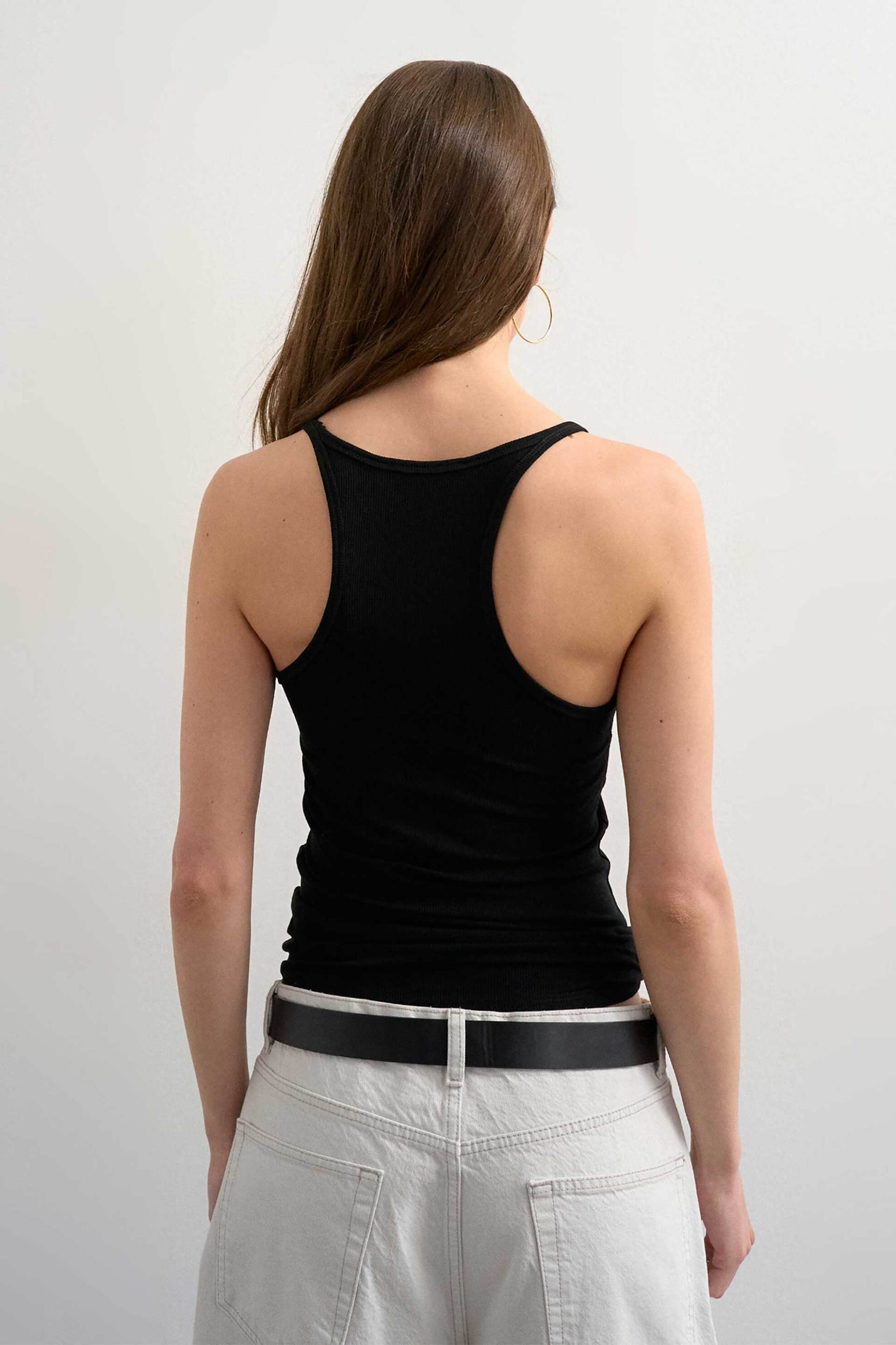 Topshop γυναικεία μπλούζα ribbed "EA" - 31000858 Μαύρο φωτογραφία