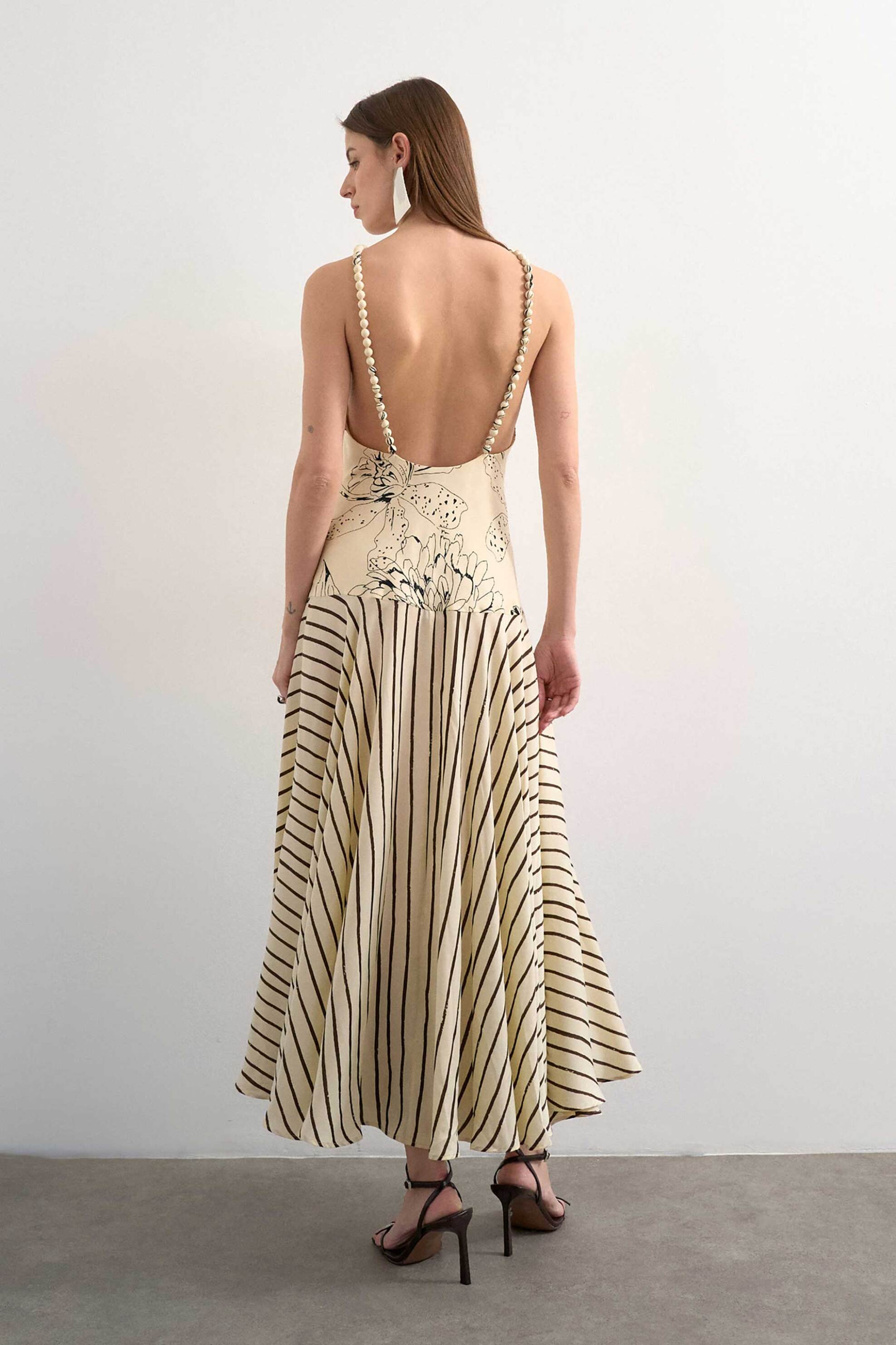 Topshop Γυναικείο Maxi Φόρεμα Mille - 31000734 Εκρού