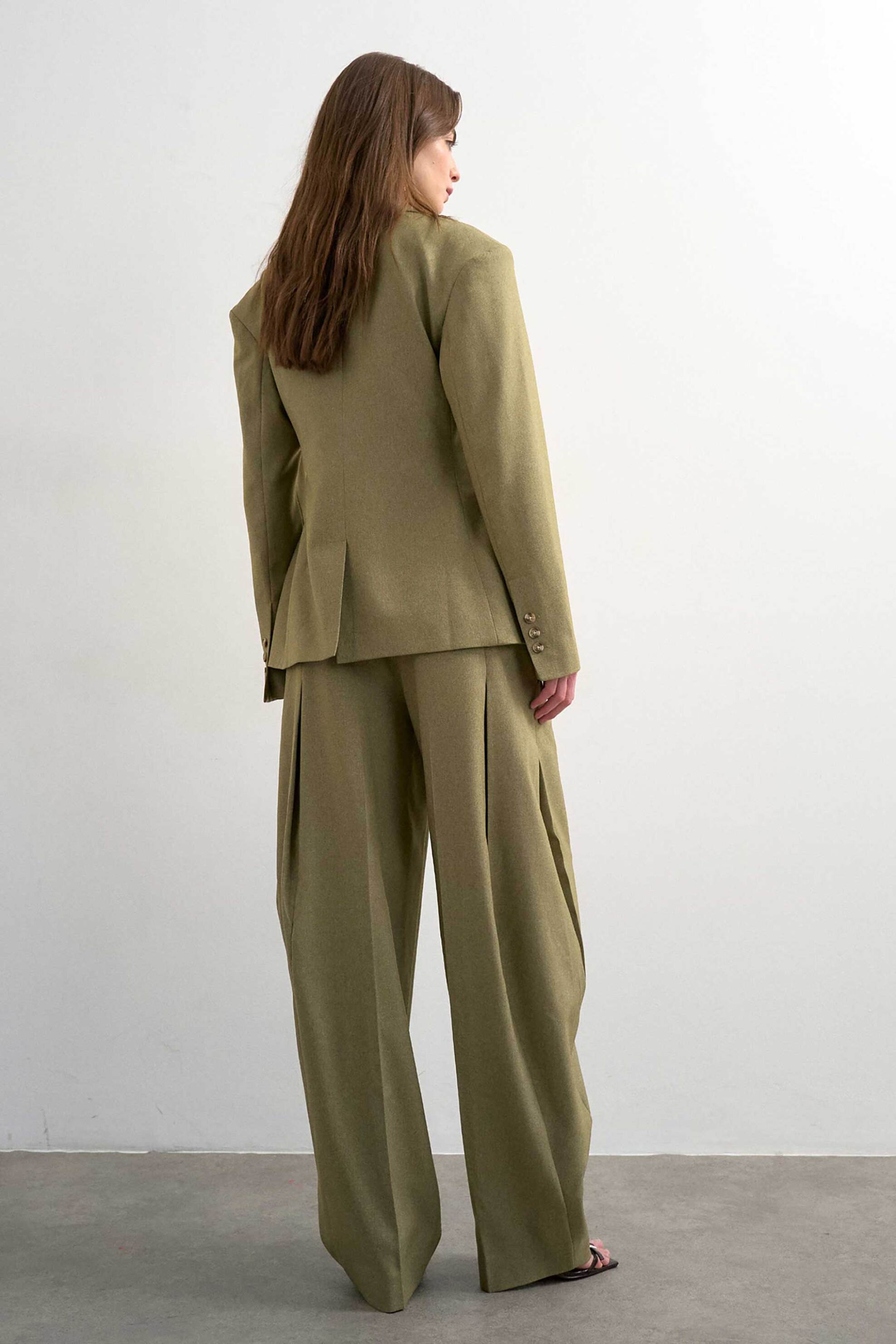Topshop Γυναικείο Παντελόνι Straight Fit Palea - 31000873 Λαδί