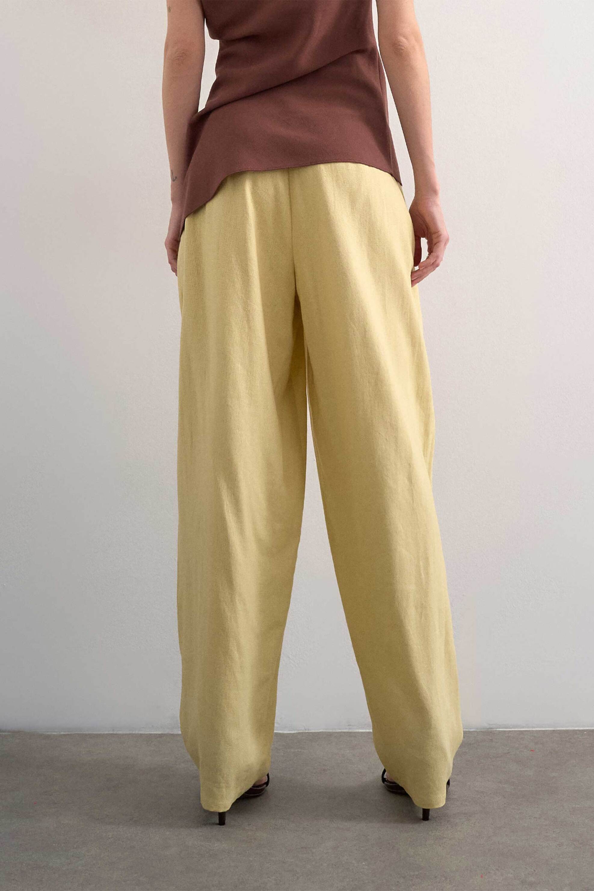 Topshop Γυναικείο Παντελόνι Straight Fit Katina - 31001119 Κίτρινο Pastel