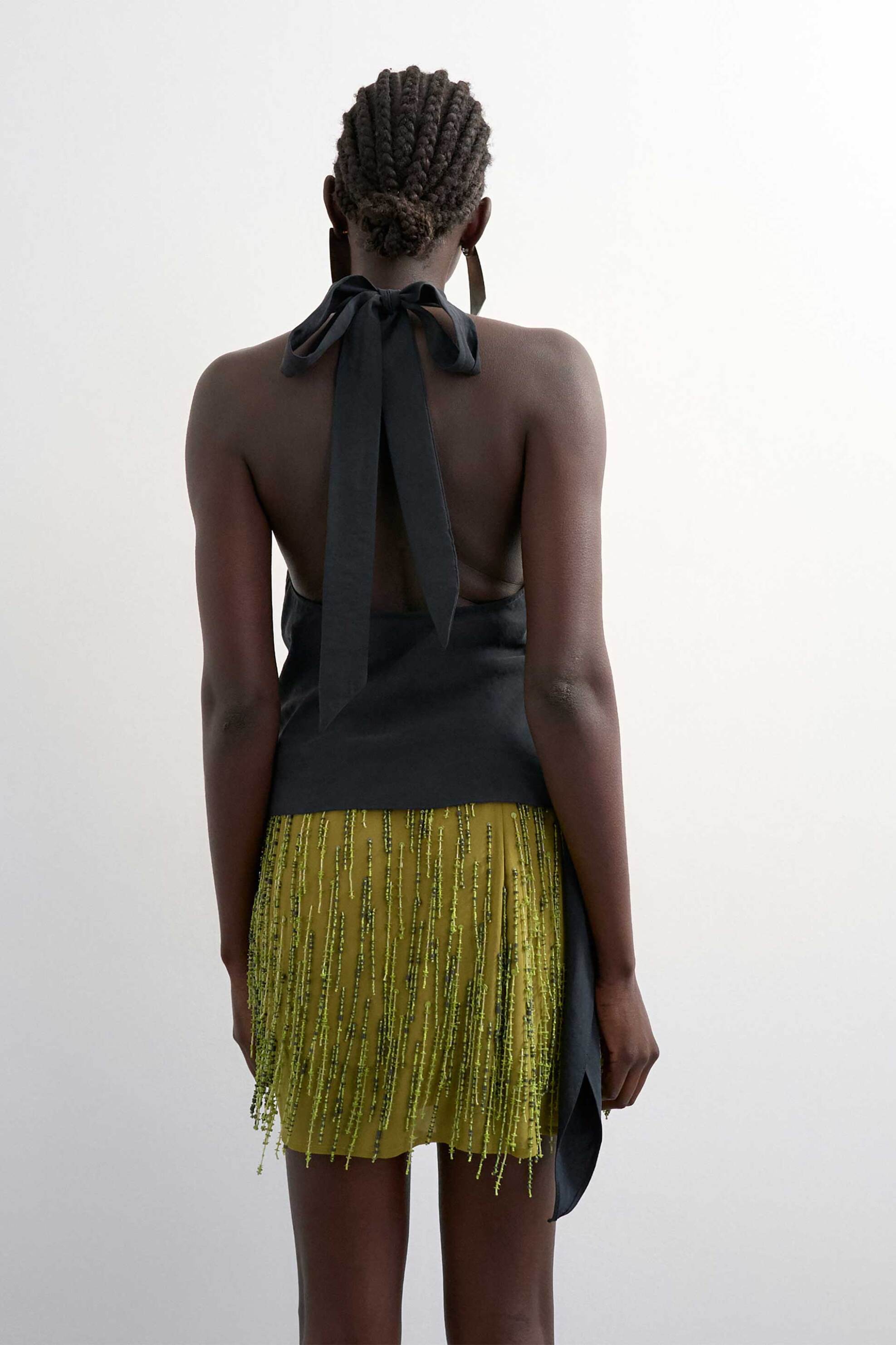 Topshop Γυναικεία Mini Φούστα με Παγιέτα Rhea - 31001146 Πράσινο