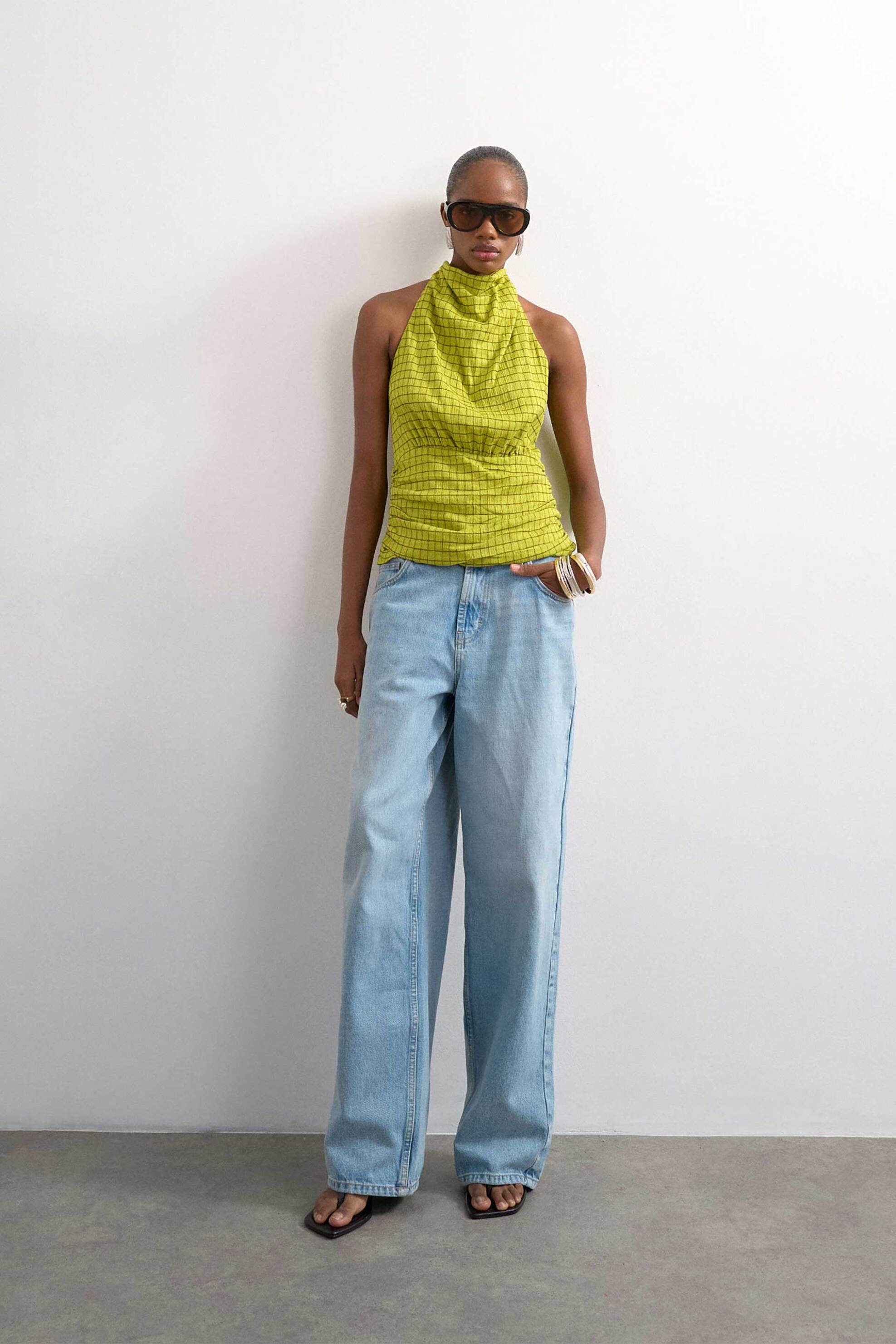 Topshop γυναικείο τοπ με halter λαιμόκοψη 