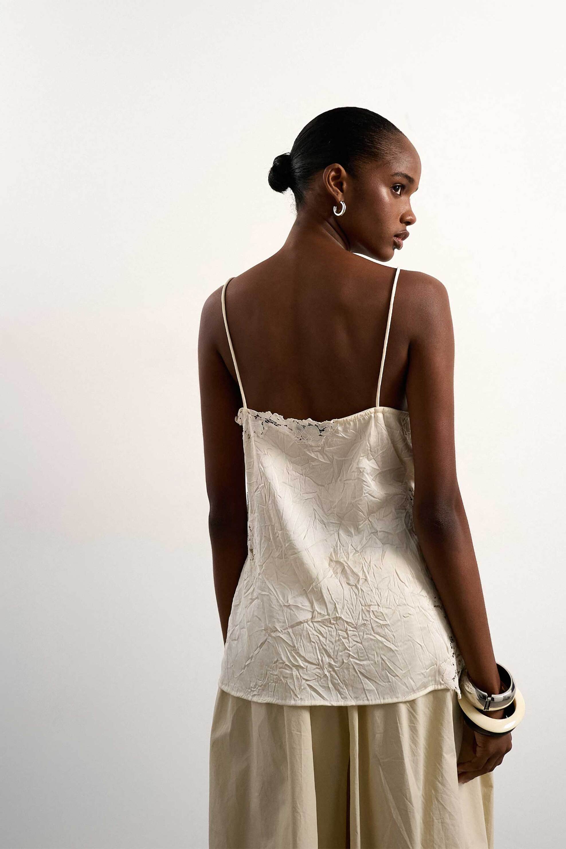 Topshop Γυναικείο Τοπ με Δαντέλα Hallie - 31001147 Λευκό