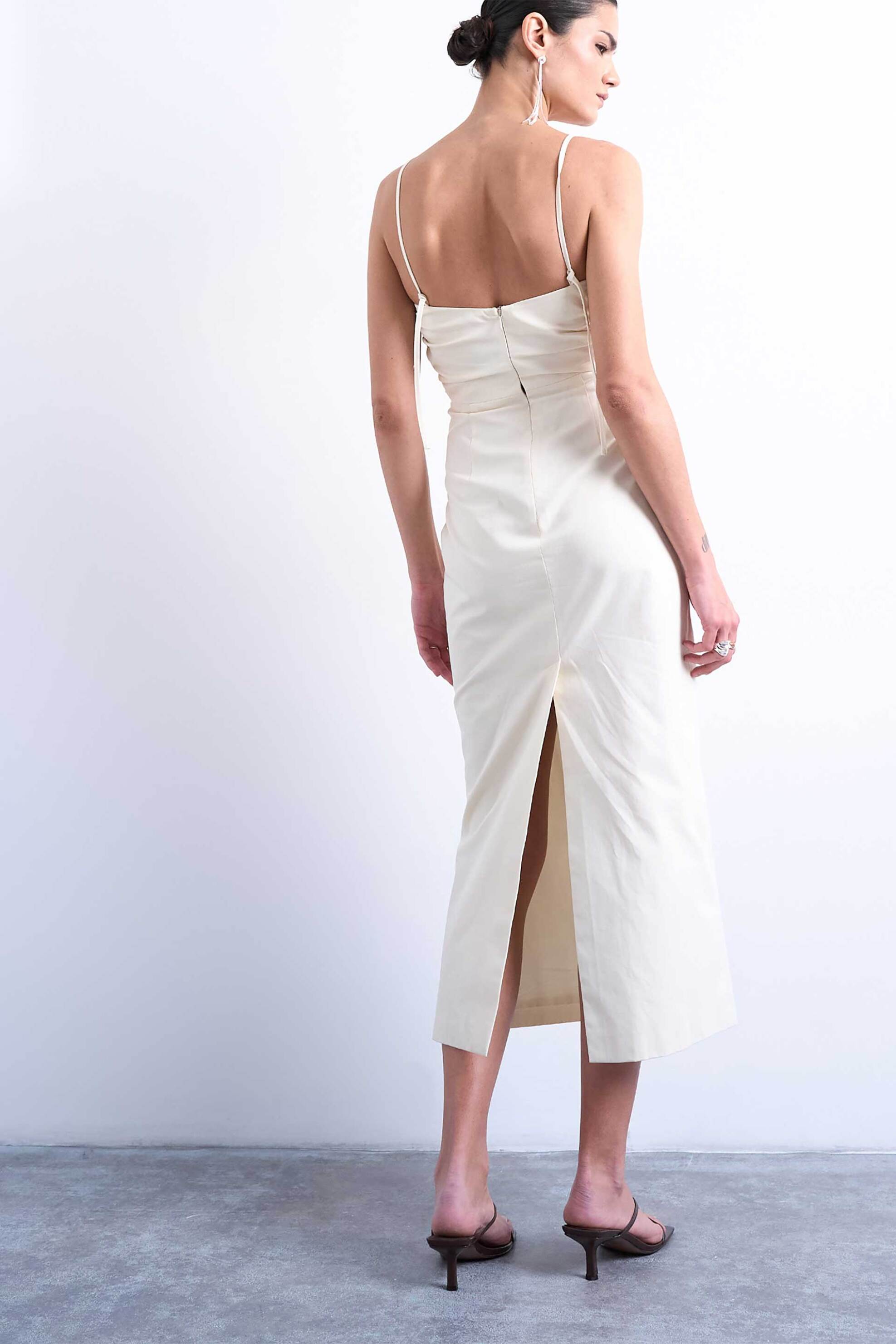 Topshop Γυναικείο Midi Φόρεμα Mila - 31001025 Λευκό
