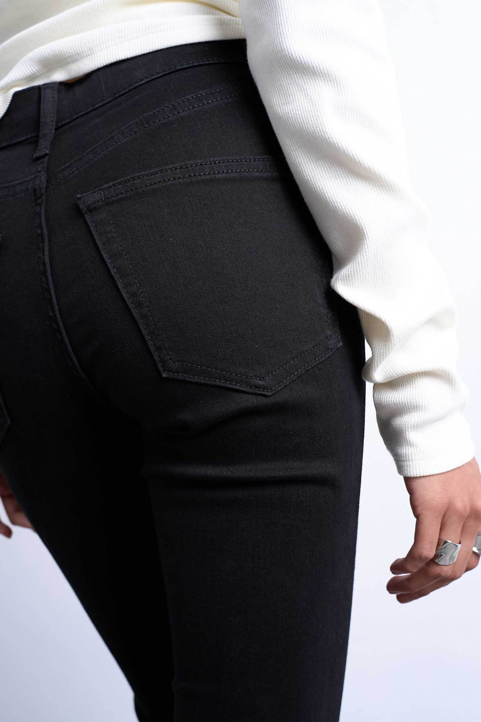 Topshop Γυναικείο Τζιν Παντελόνι Flared Fit Jamie - 31000223 Μαύρο