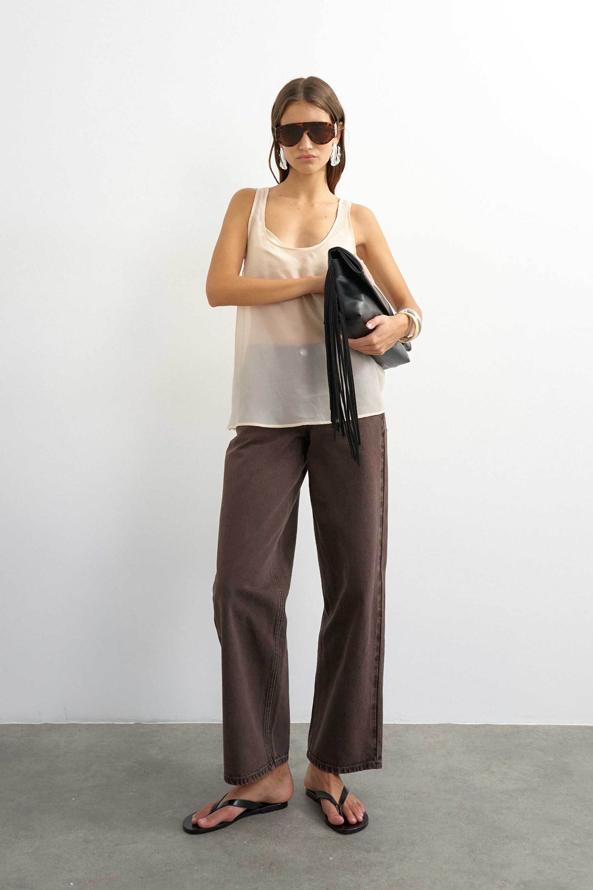 Topshop γυναικείο τζιν παντελόνι Wide Fit 