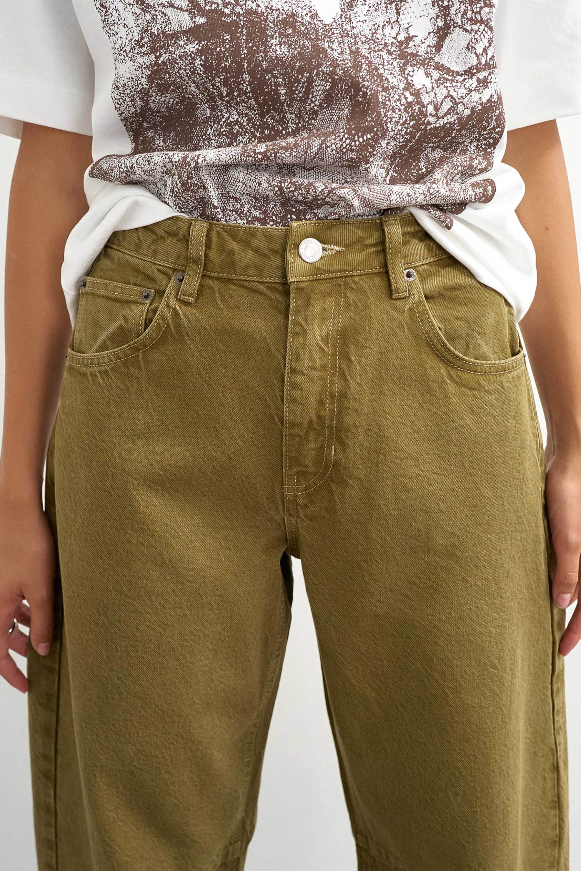 TOPSHOP Topshop γυναικείο τζιν παντελόνι "Barrel" - 31002144 Λαδί - 3