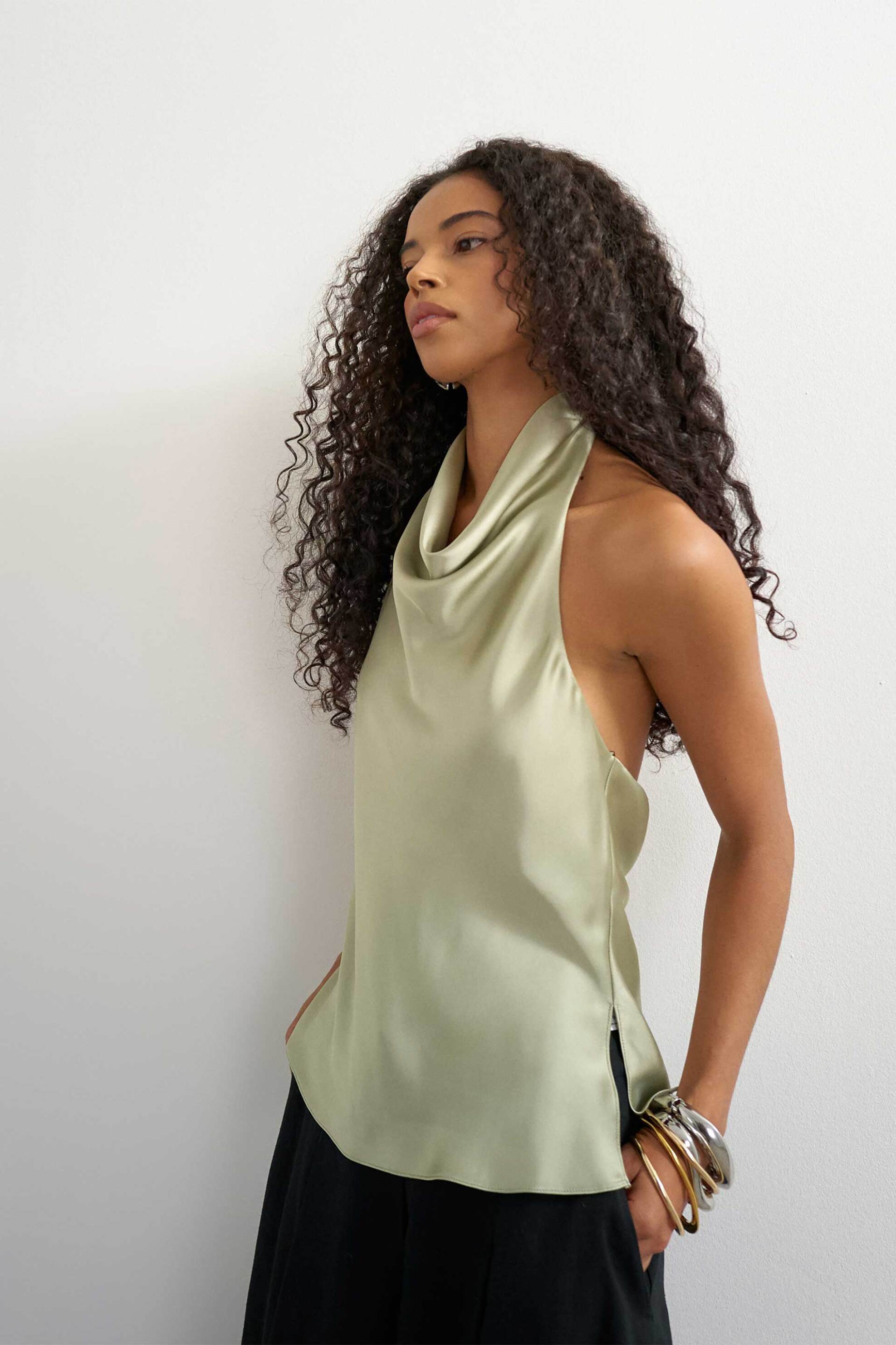 Topshop γυναικείο τοπ με halter λαιμόκοψη 