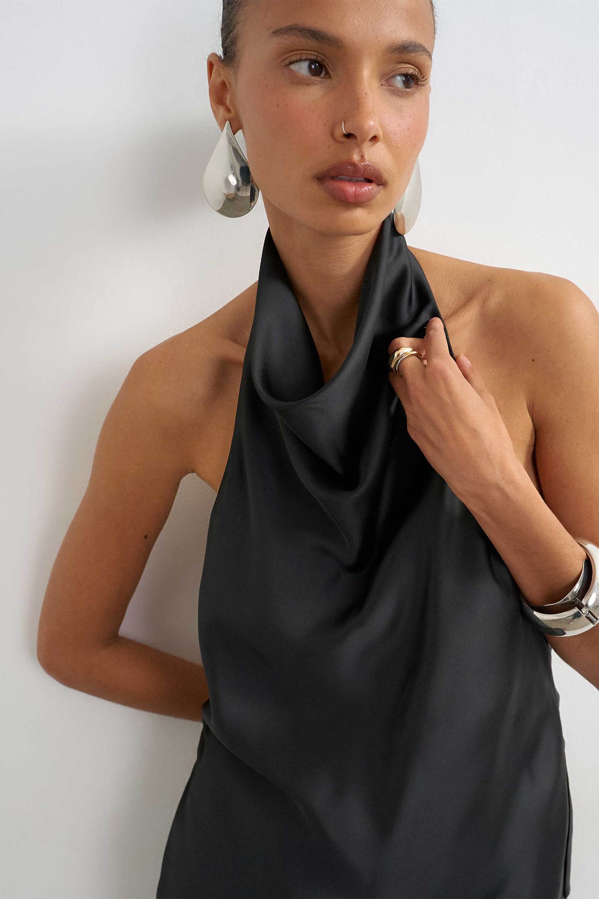 Topshop γυναικείο τοπ με halter λαιμόκοψη 