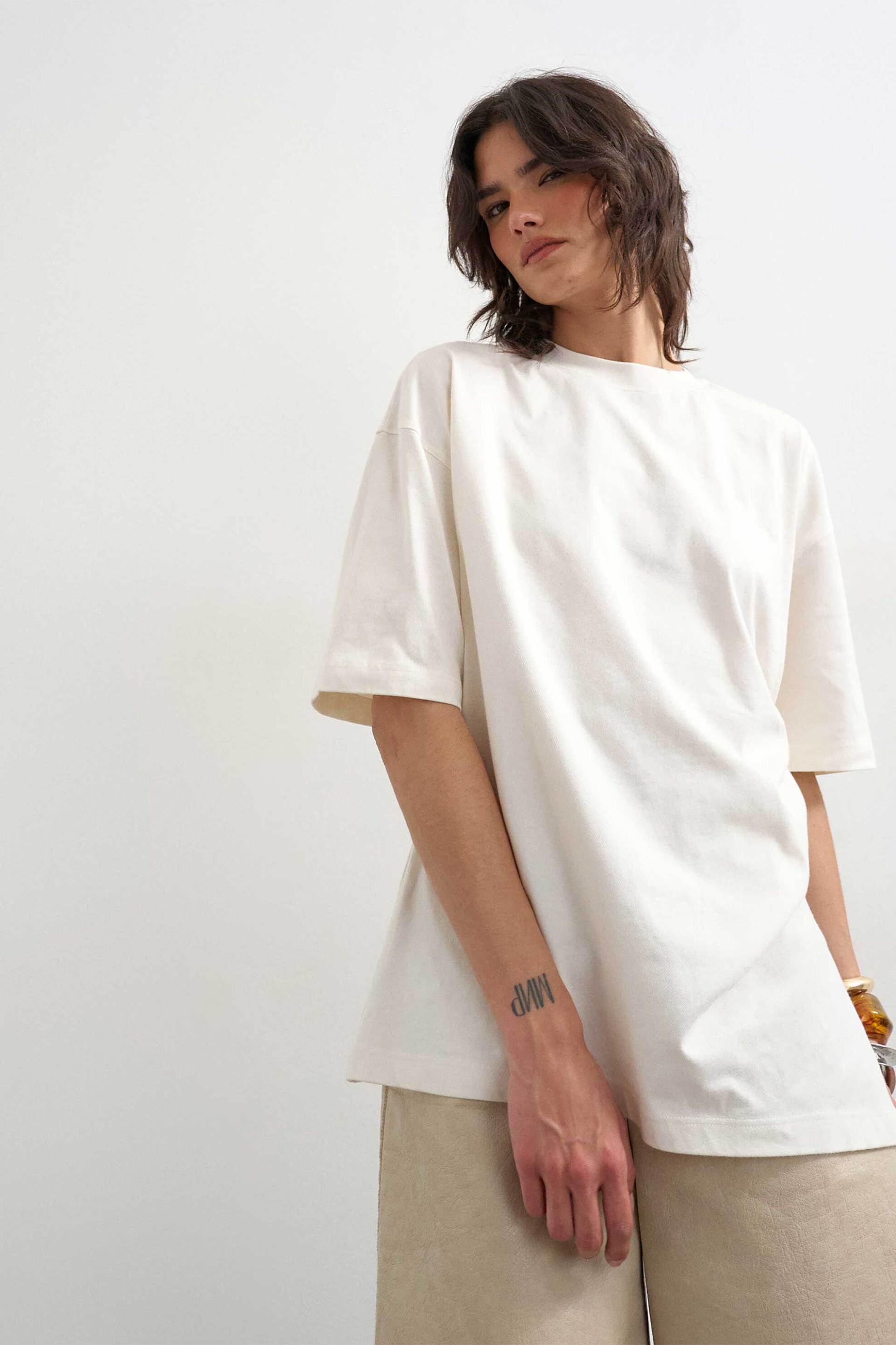 Topshop γυναικείο T-shirt μονόχρωμο Oversize Fit 