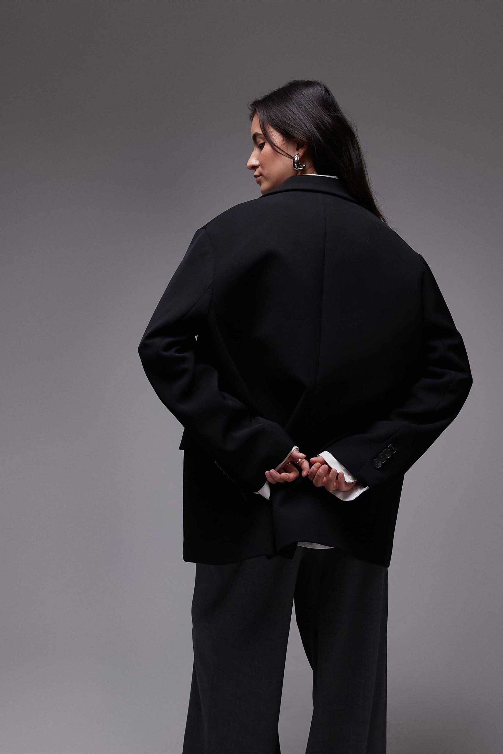 Topshop Γυναικείο Σακάκι Oversized Louise - 31001364 Μαύρο