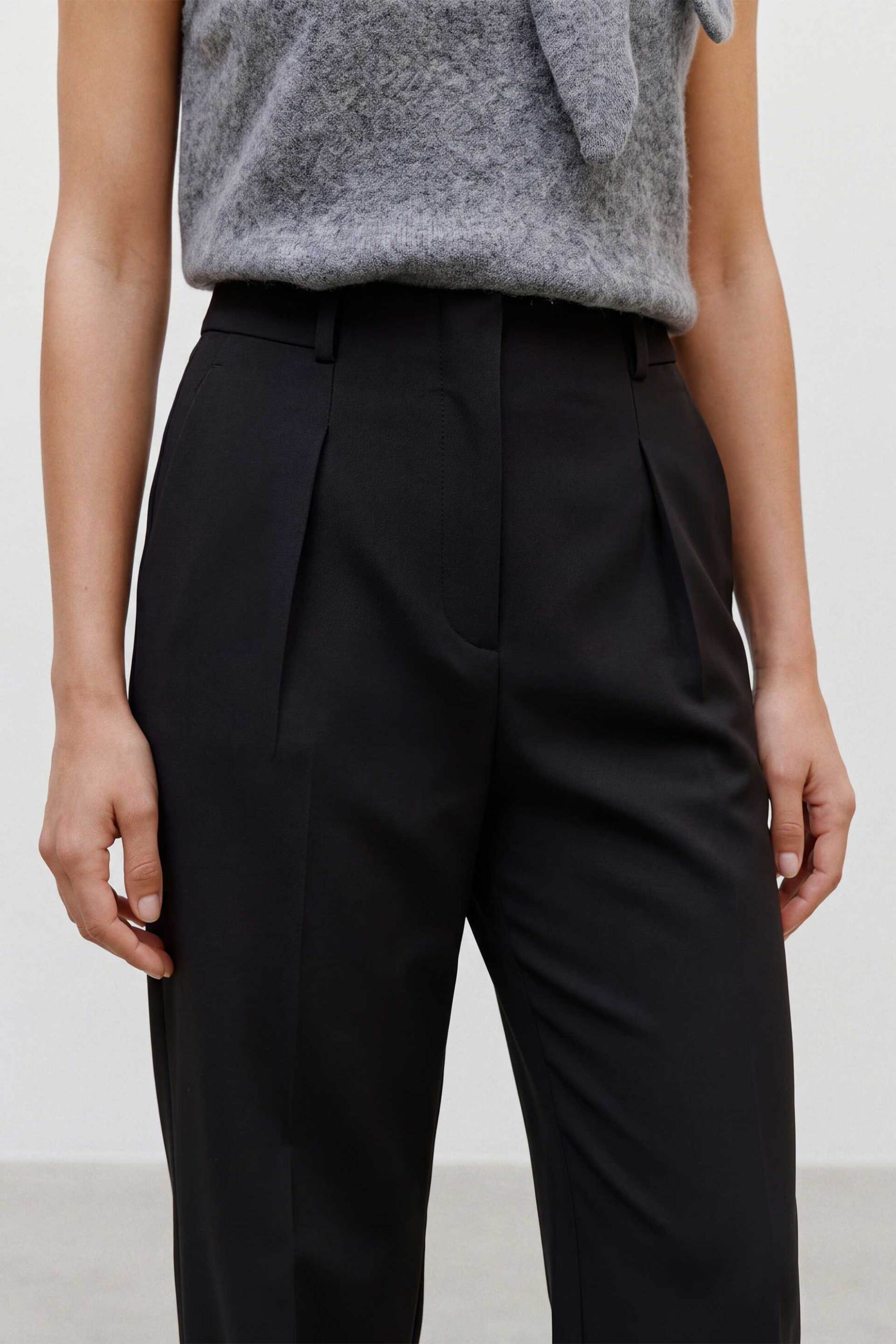 TOPSHOP Topshop γυναικείο παντελόνι ψηλόμεσο Straight Fit "Louise" - 31001952 Μαύρο - 3