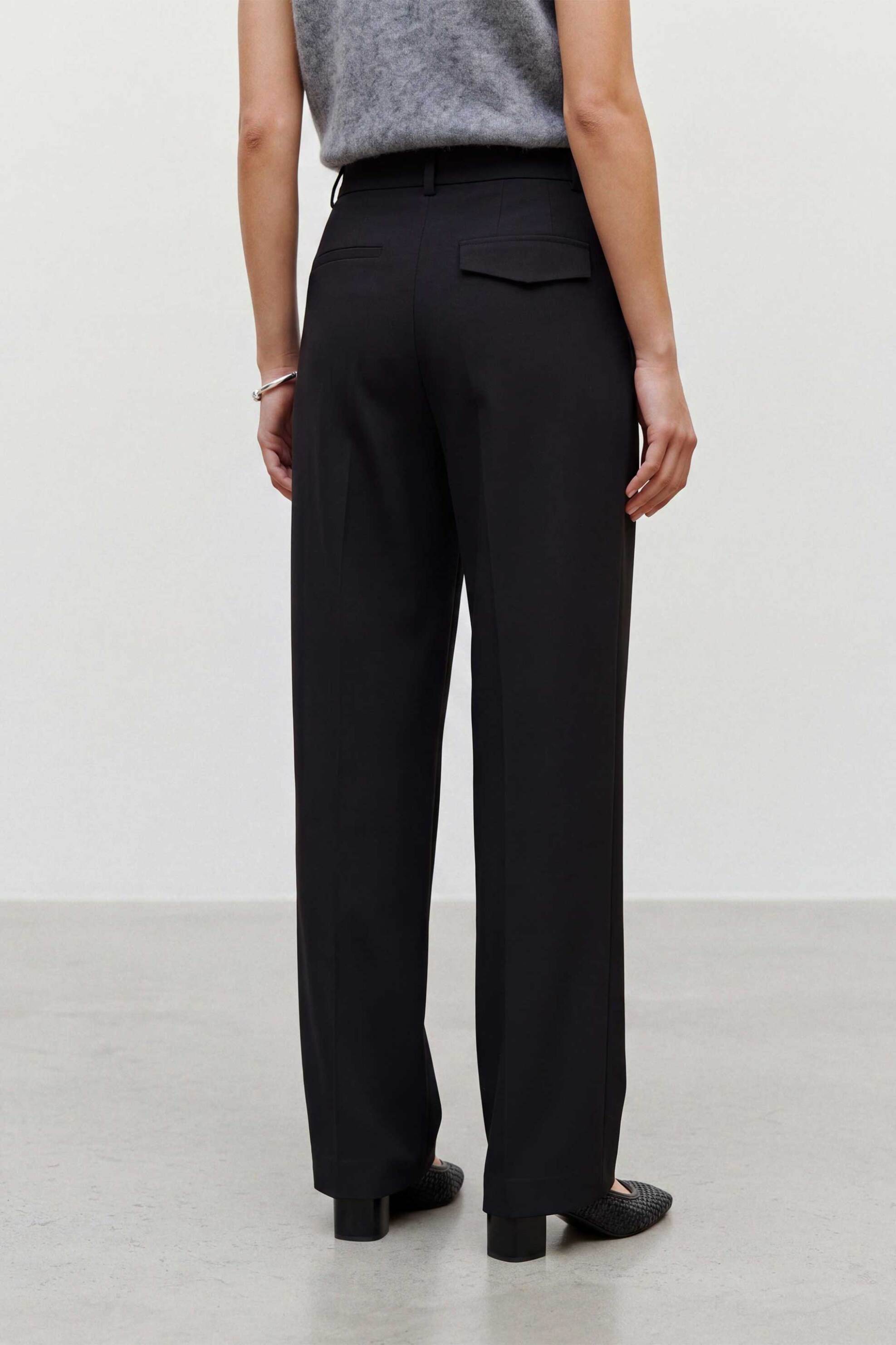 TOPSHOP Topshop γυναικείο παντελόνι ψηλόμεσο Straight Fit "Louise" - 31001952 Μαύρο - 4