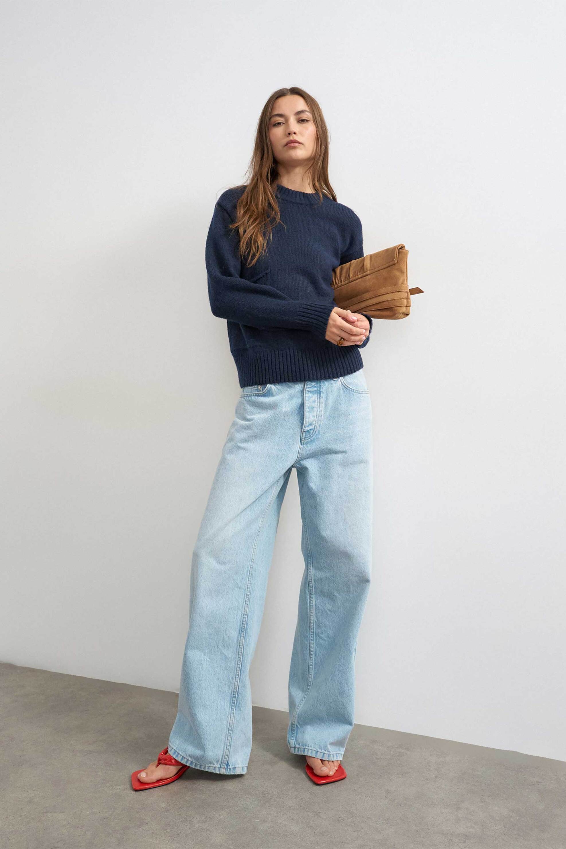 Topshop γυναικείο πουλόβερ με τσέπη 