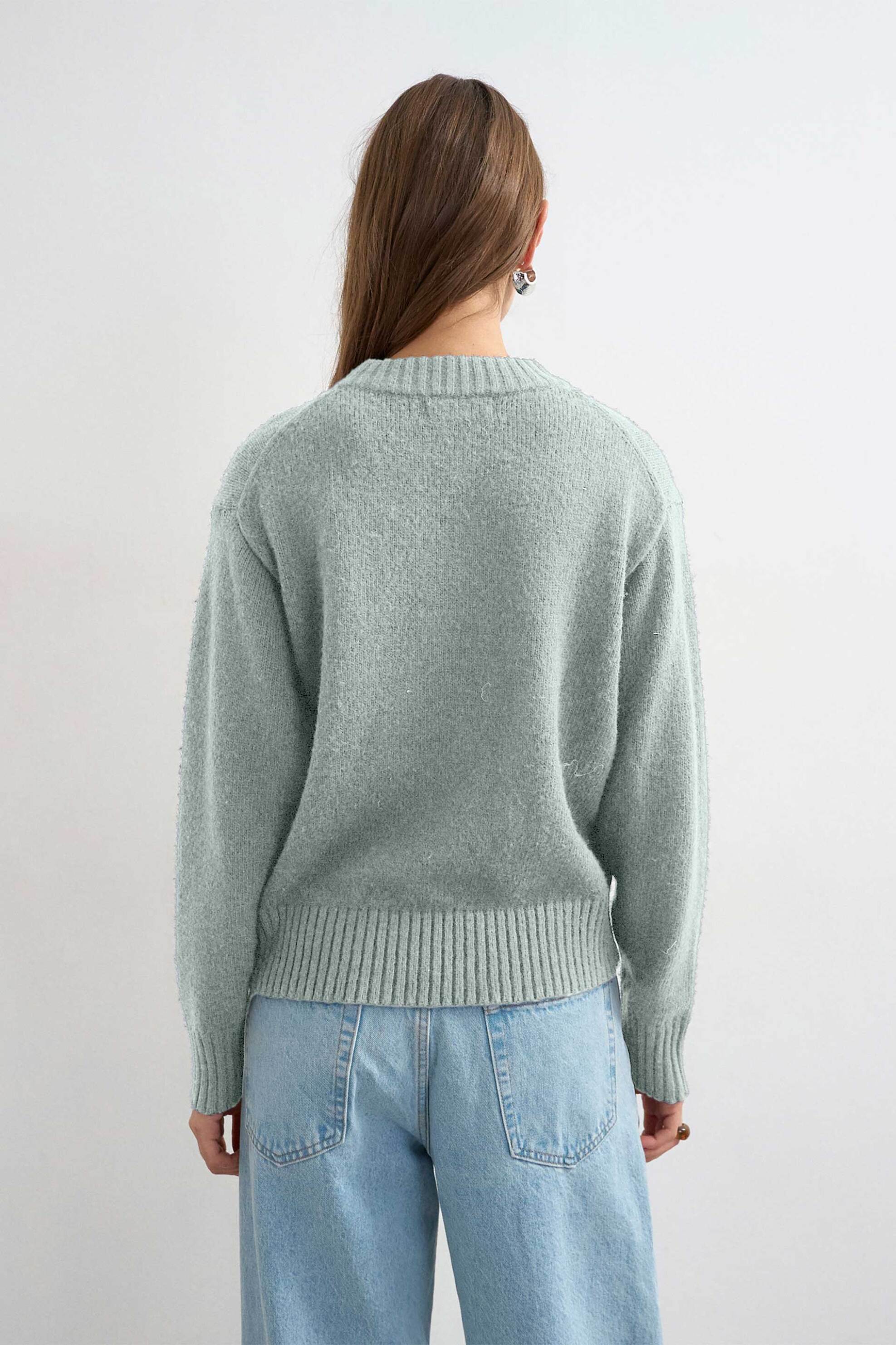 TOPSHOP Topshop γυναικείο πουλόβερ με τσέπη "Frankie" - 31001417 Βεραμάν - 3