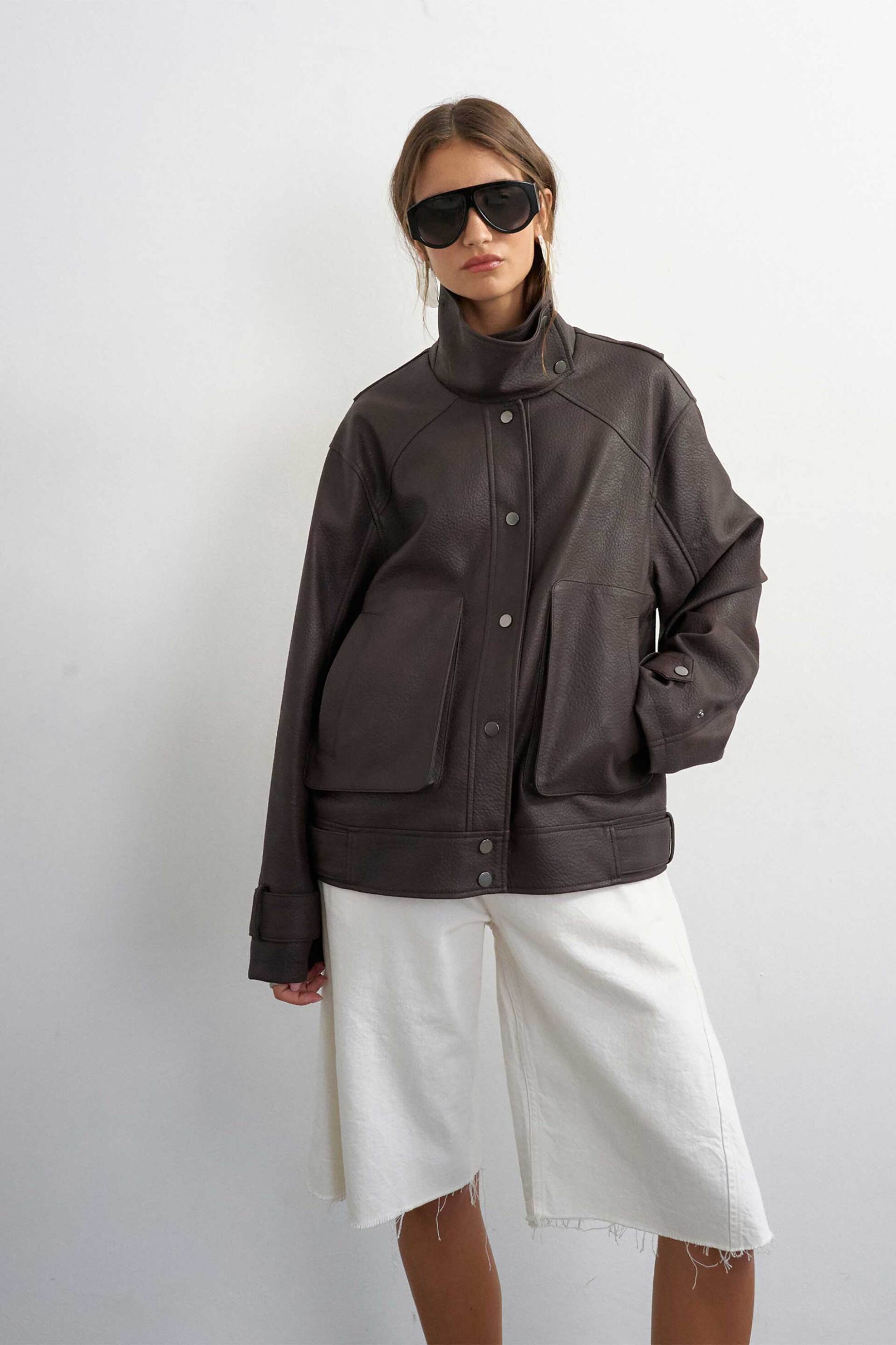 Topshop γυναικείο jacket faux δέρμα 