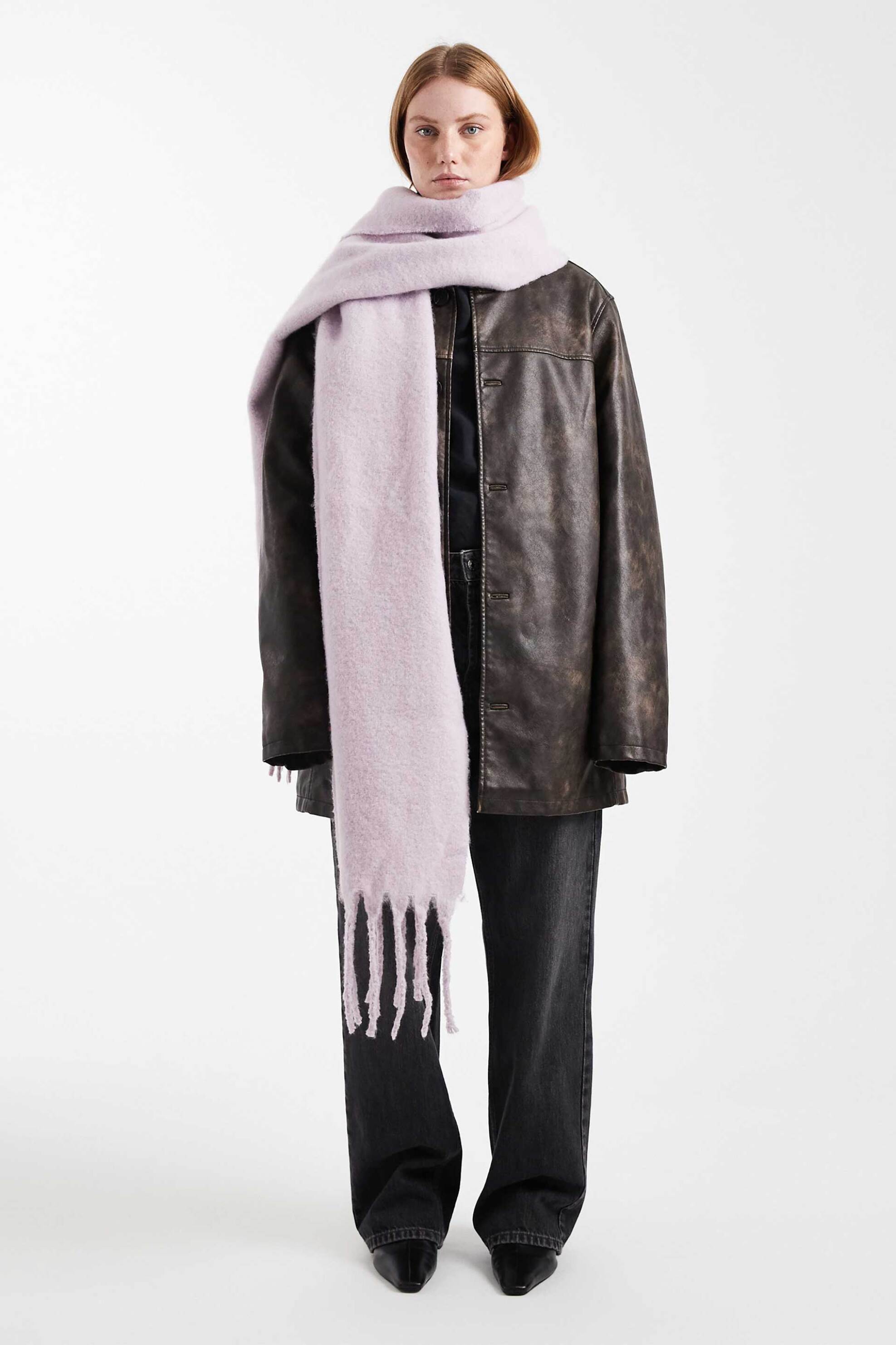 Topshop γυναικείο κασκόλ με κρόσια 