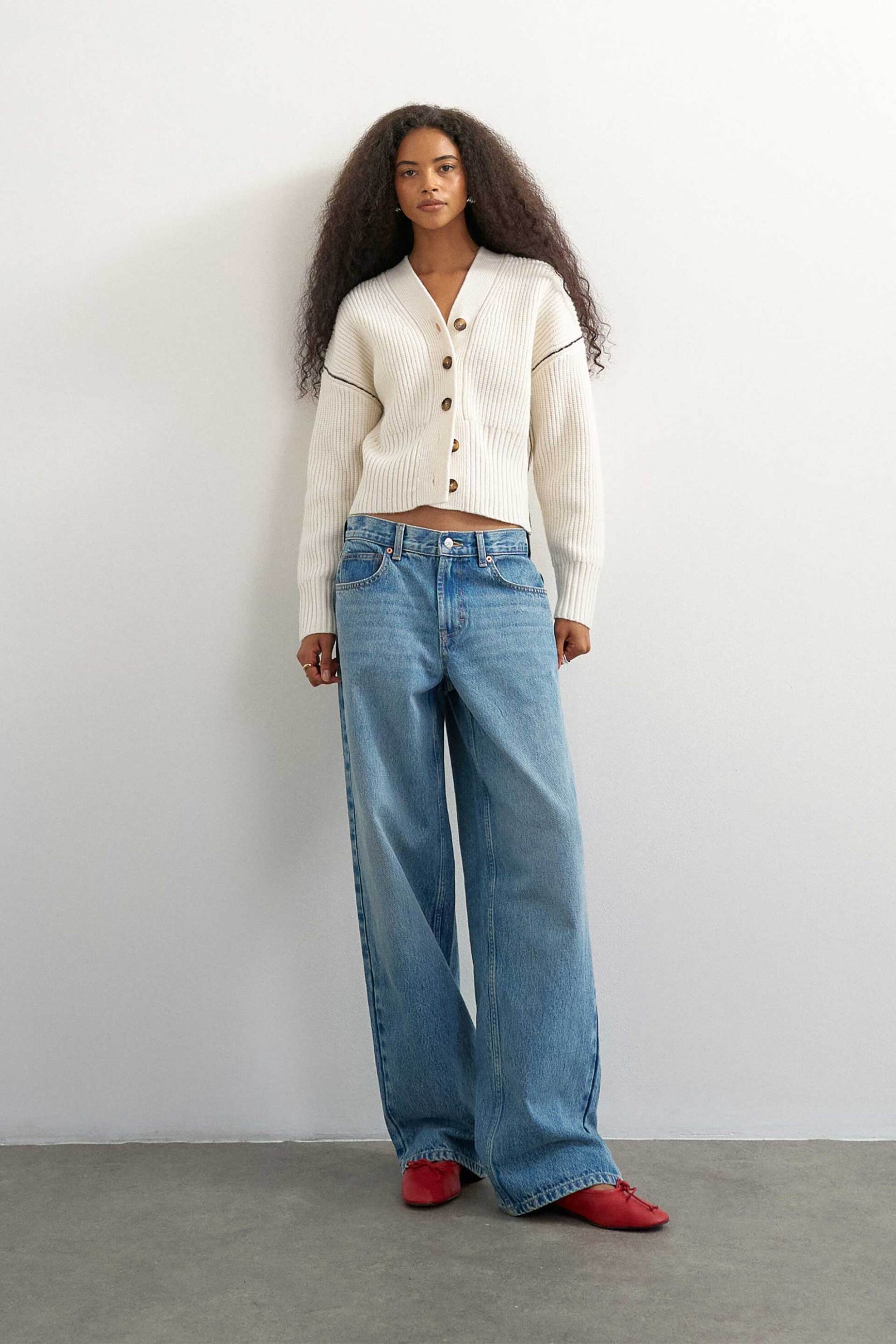Topshop γυναικεία πλεκτή ζακέτα ribbed 