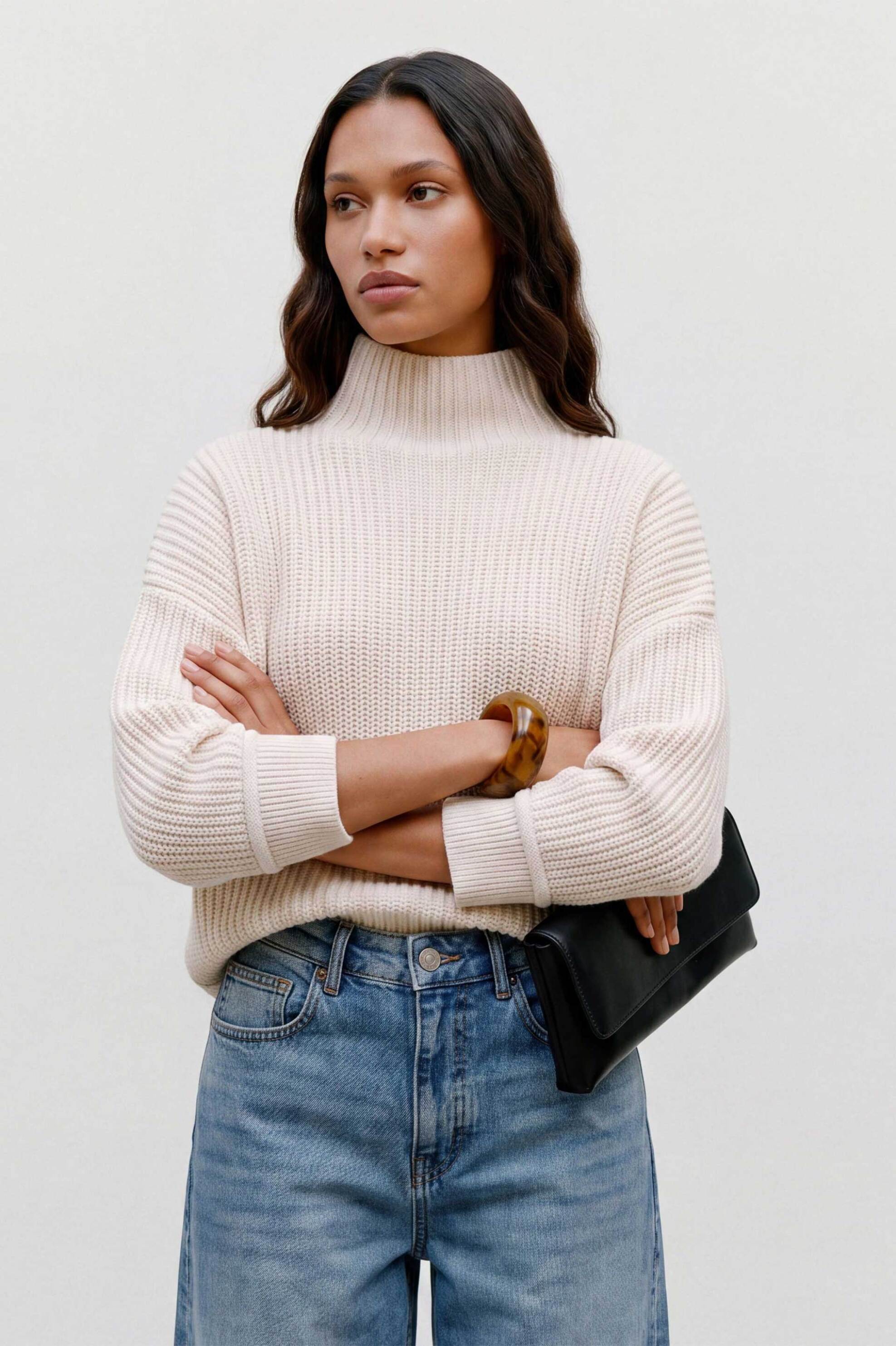 Topshop γυναικείο πουλόβερ με ζιβάγκο 
