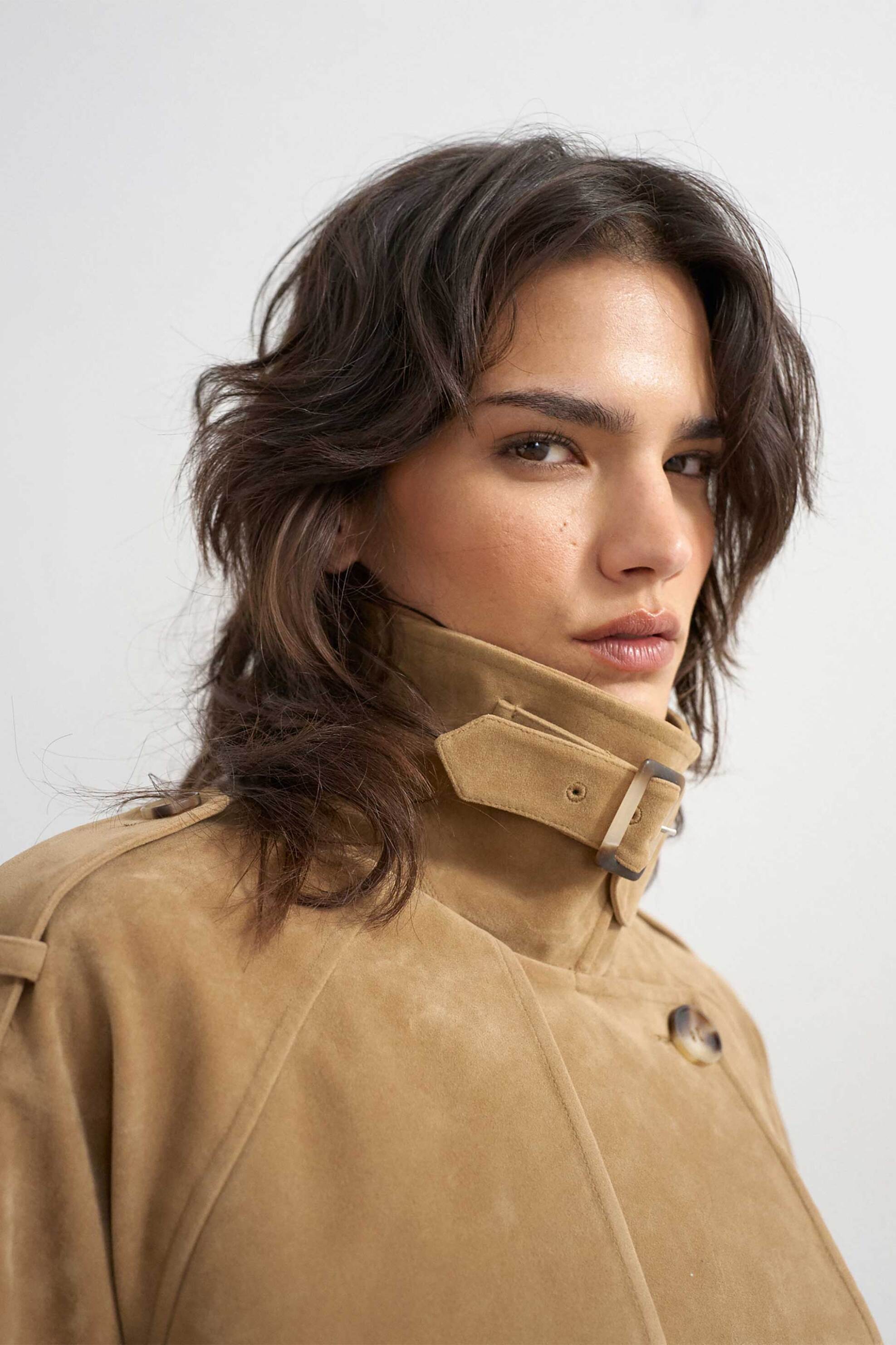 TOPSHOP Topshop γυναικεία κοντή καπαρτίνα "Sanne" - 31001655 Μπεζ - 3